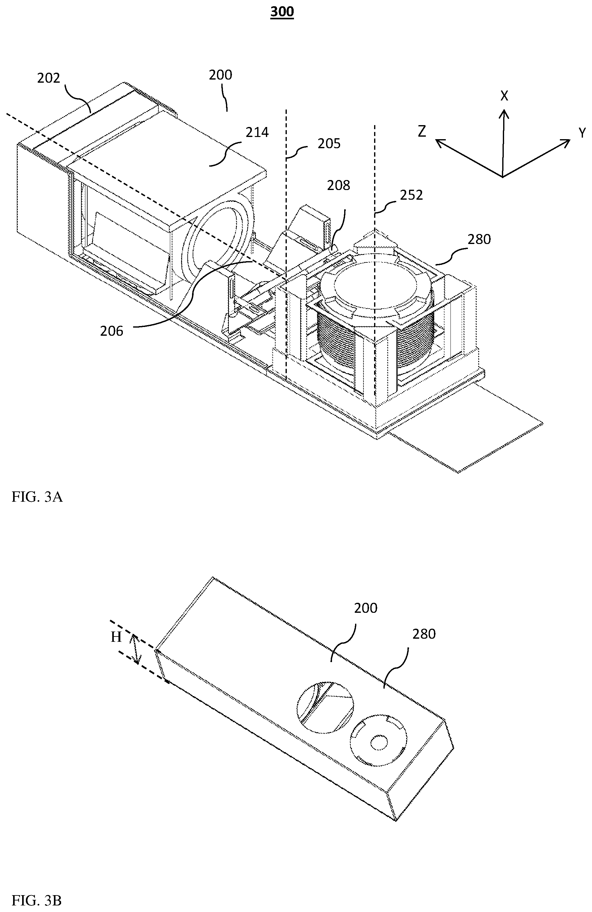 Patent US12105267 Figure 3 – Auto focus and optical image stabilization in a compact folded camera