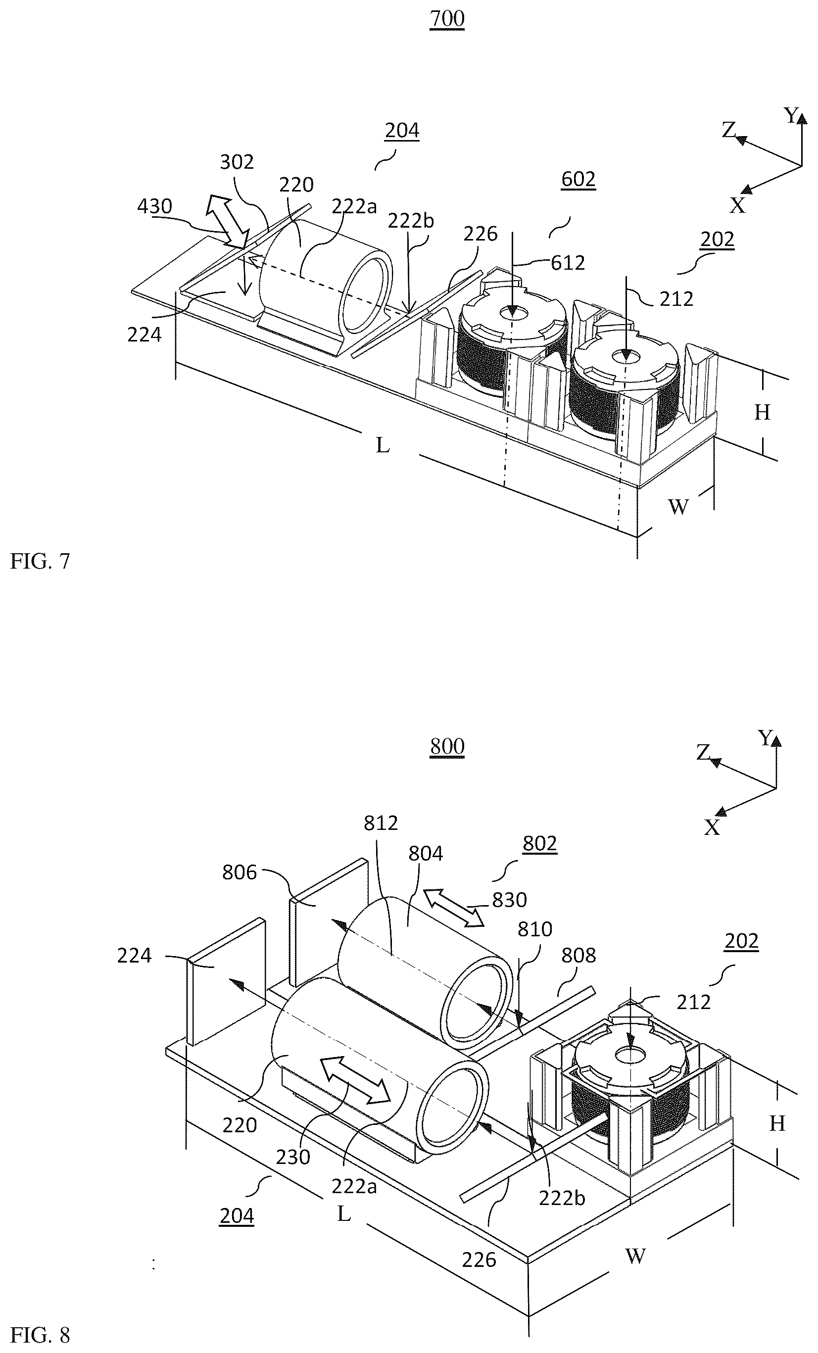 Patent US12105268 Figure 8 – Zoom dual-aperture camera with folded lens