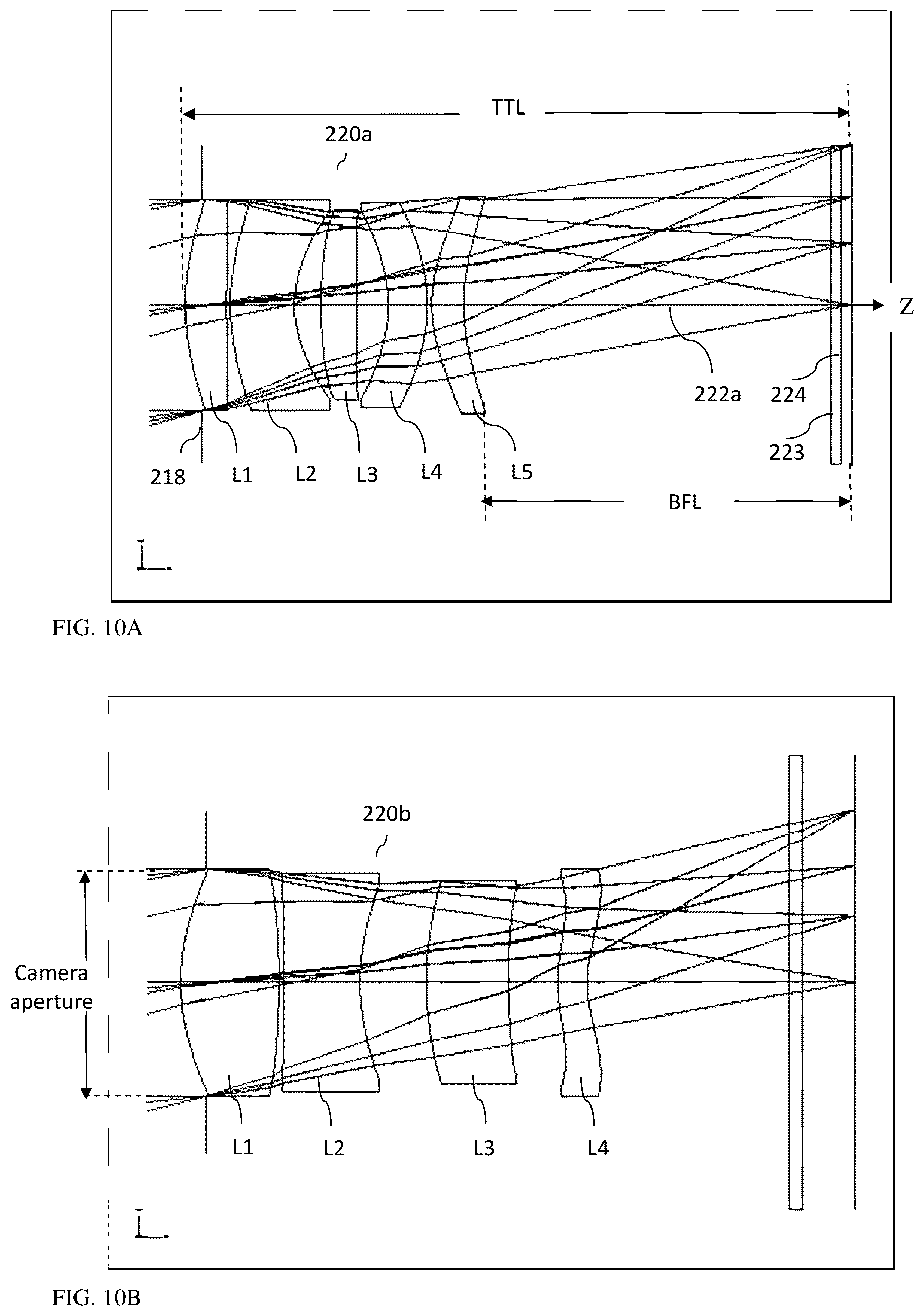 Patent US12105268 Figure 10 – Zoom dual-aperture camera with folded lens