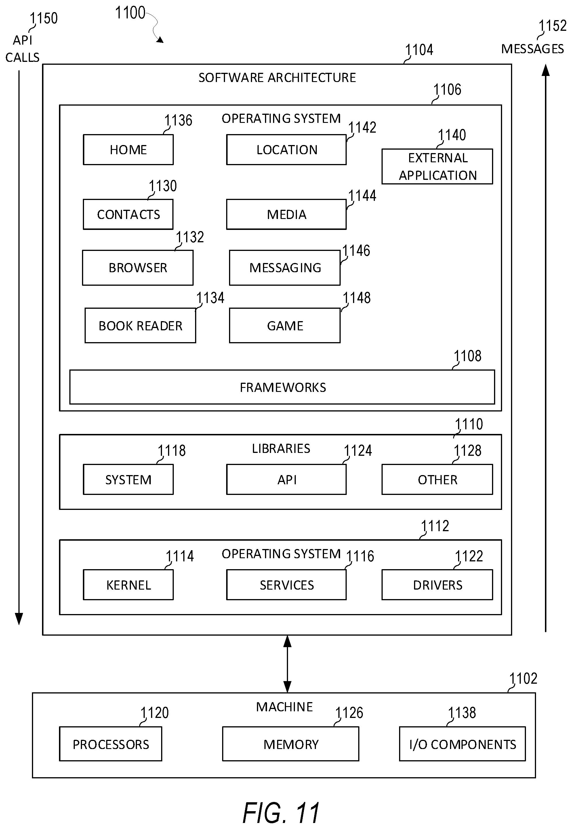 Patent US12105283 Figure 11 – Conversation interface on an eyewear device