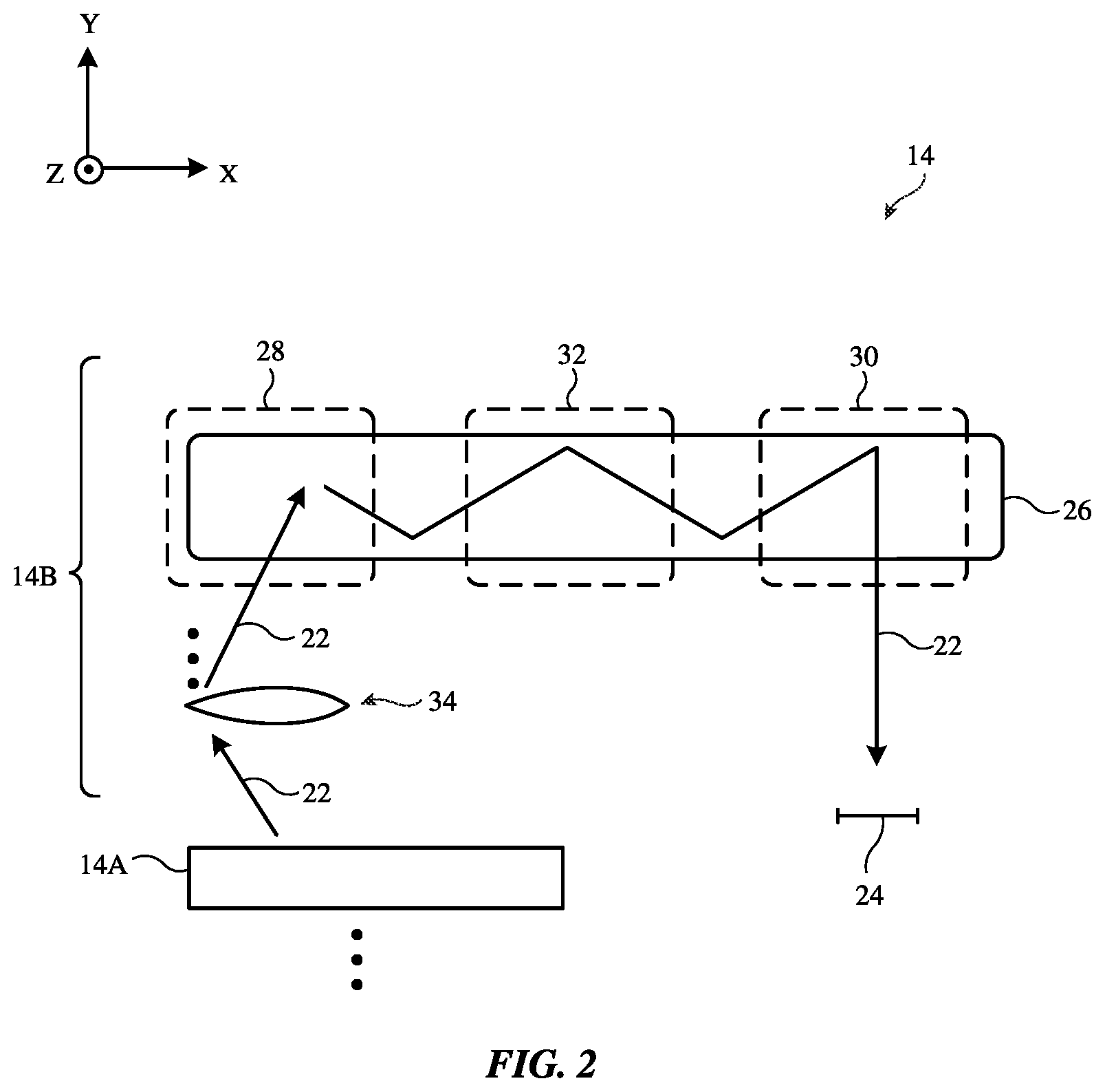 Patent US12105287 Figure 2 – Optical systems for leveraging the non-zero transition time of display panel mirrors