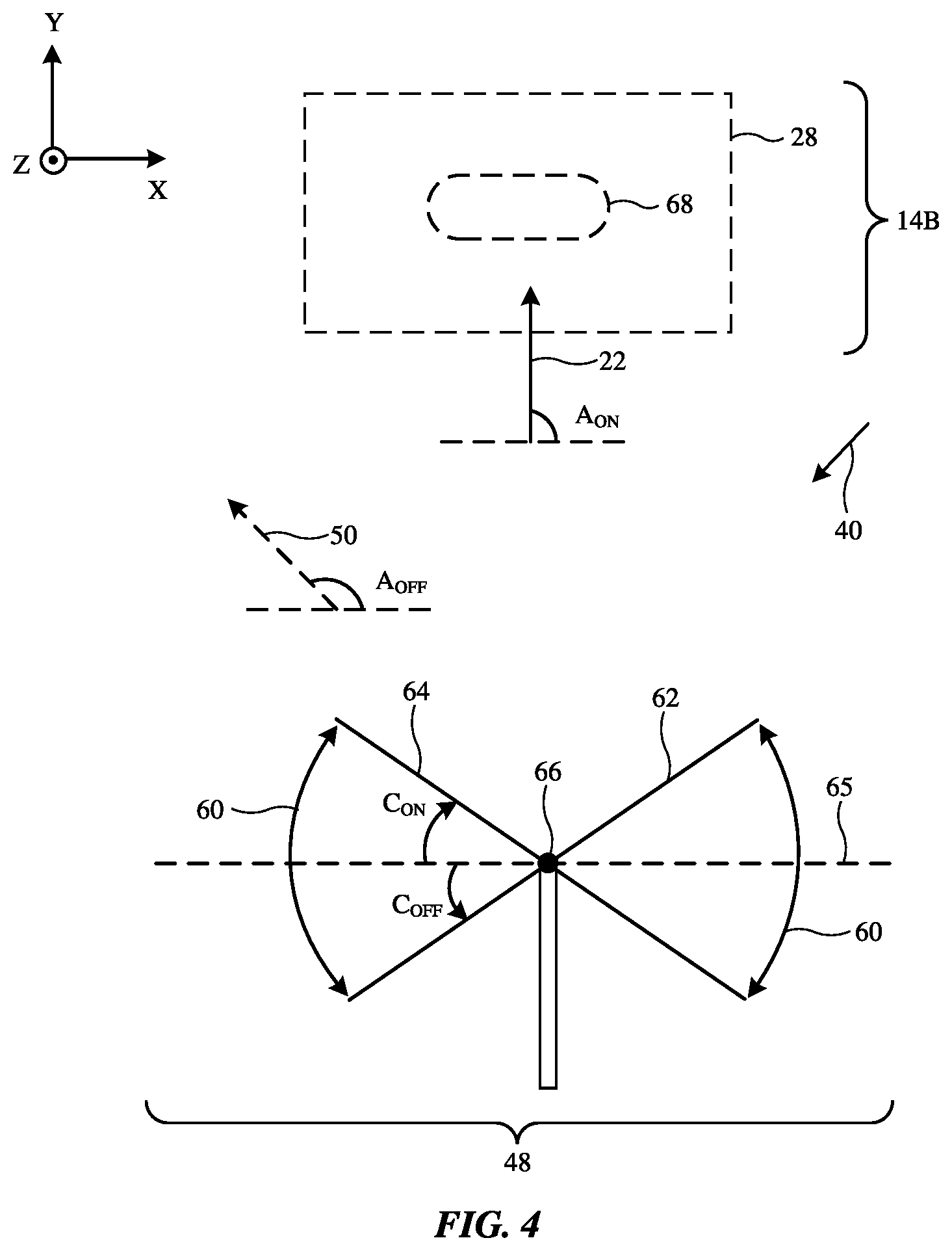 Patent US12105287 Figure 4 – Optical systems for leveraging the non-zero transition time of display panel mirrors
