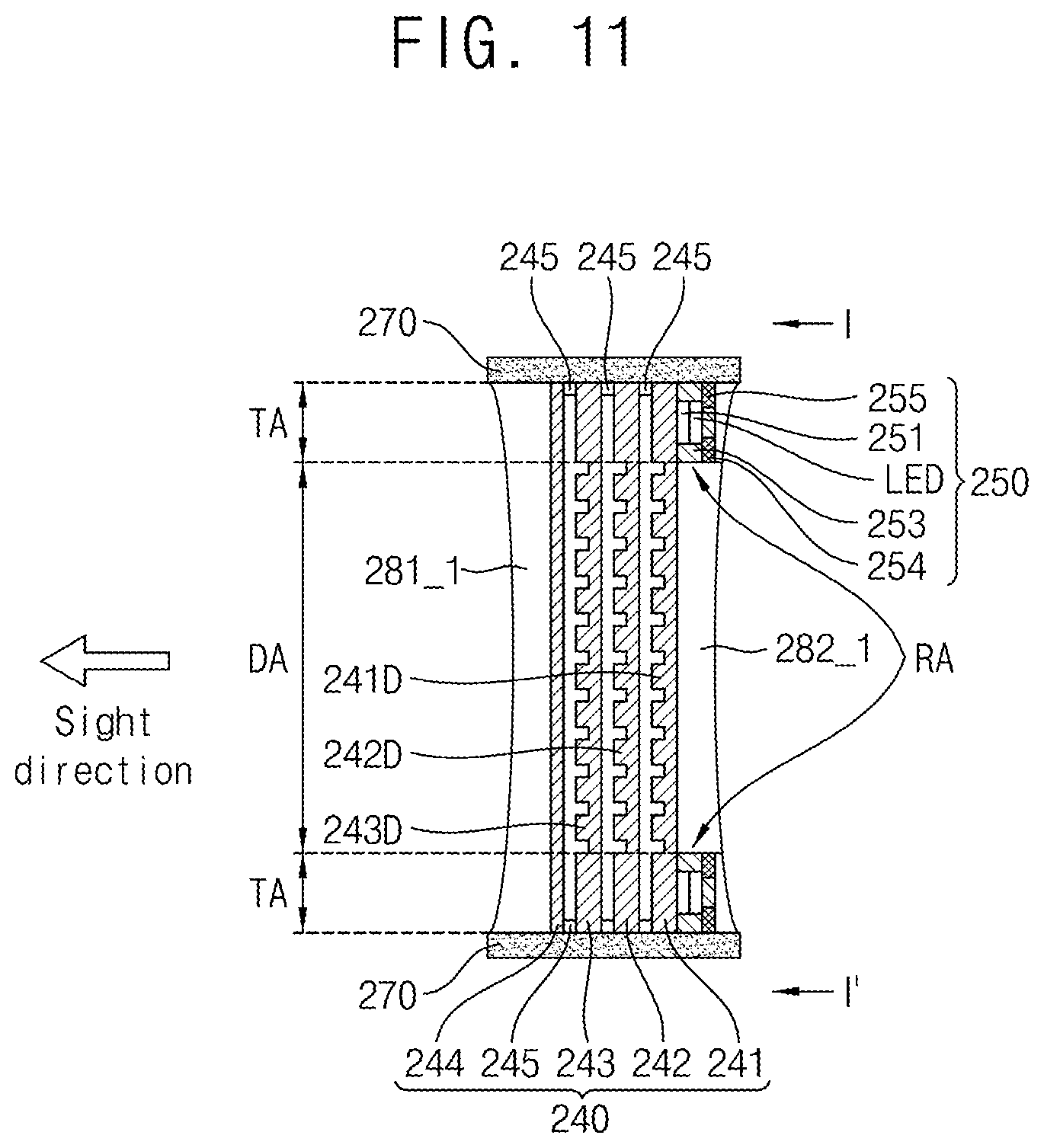 Patent US12105288 Figure 10 – Augmented reality lenses, and augmented reality glasses and augmented reality system including the same