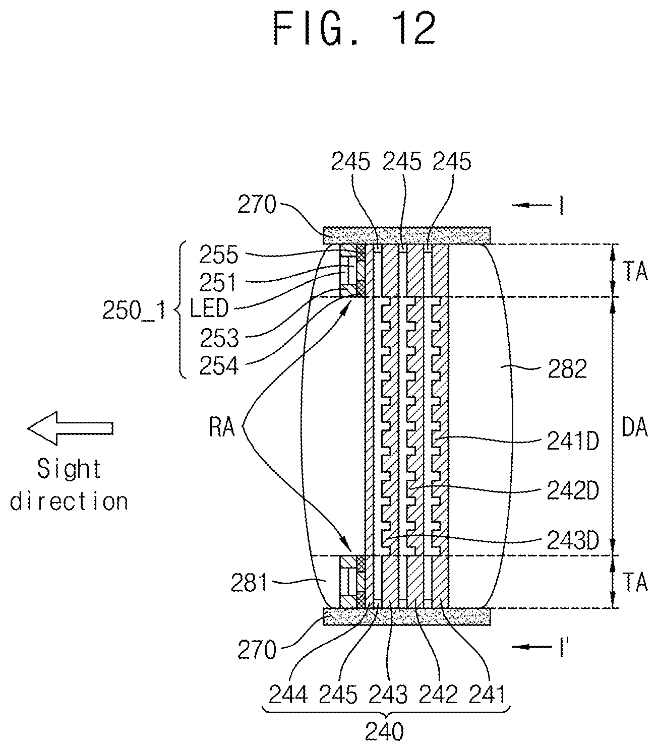 Patent US12105288 Figure 11 – Augmented reality lenses, and augmented reality glasses and augmented reality system including the same