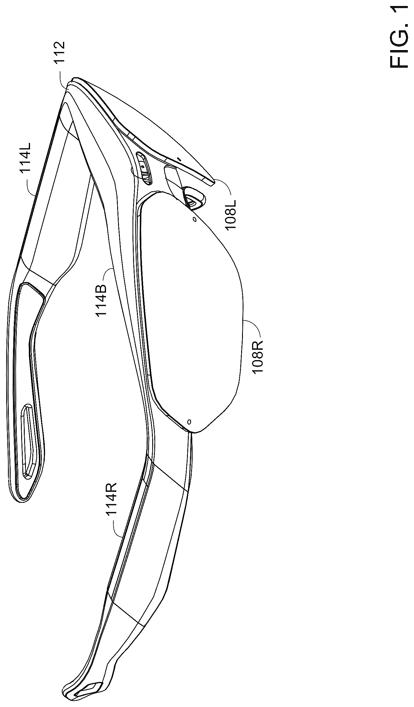 Patent US12105292 Figure 1 – Optical see through (OST) near eye display (NED) system integrating ophthalmic correction