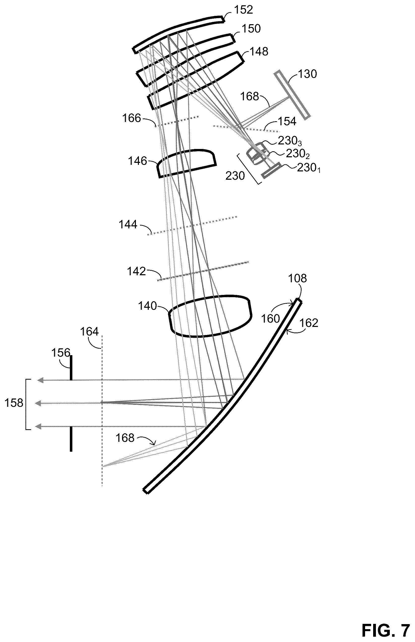 Patent US12105292 Figure 7 – Optical see through (OST) near eye display (NED) system integrating ophthalmic correction