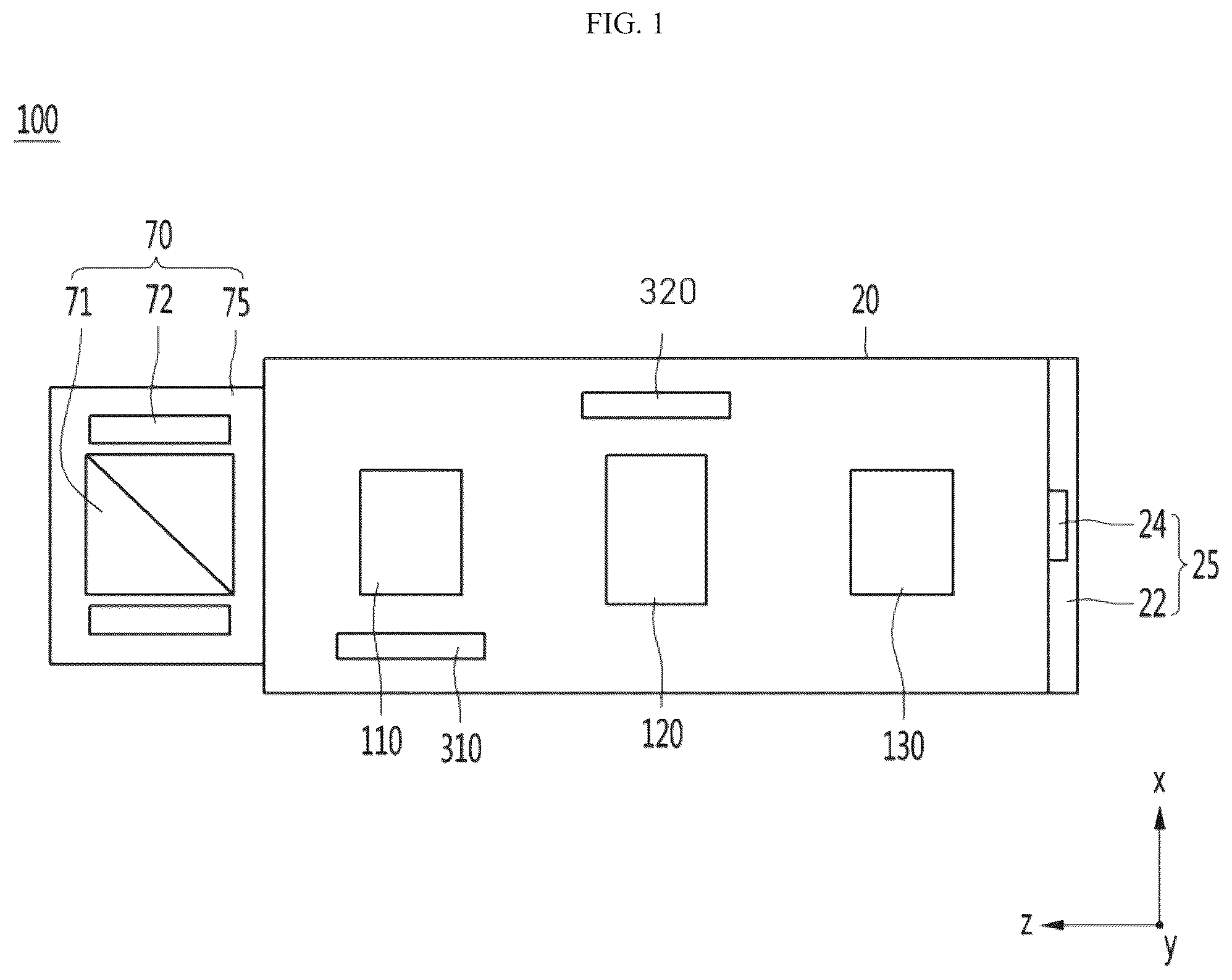 Patent US12105300 Figure 1 – Image shaking-prevention device including prism, and camera module comprising same