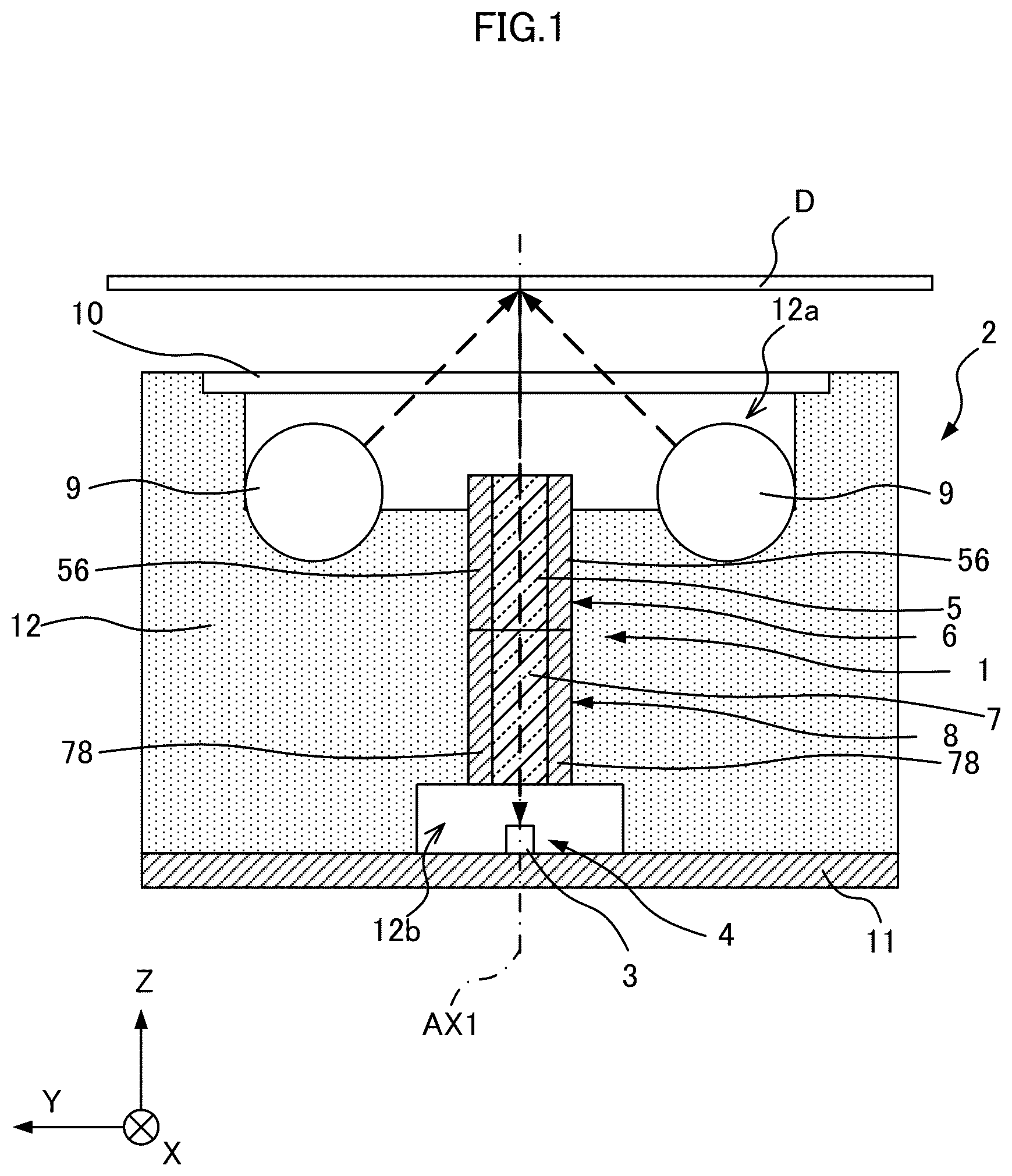 Patent US12105303 — Optical member and image reading device — Figure 1