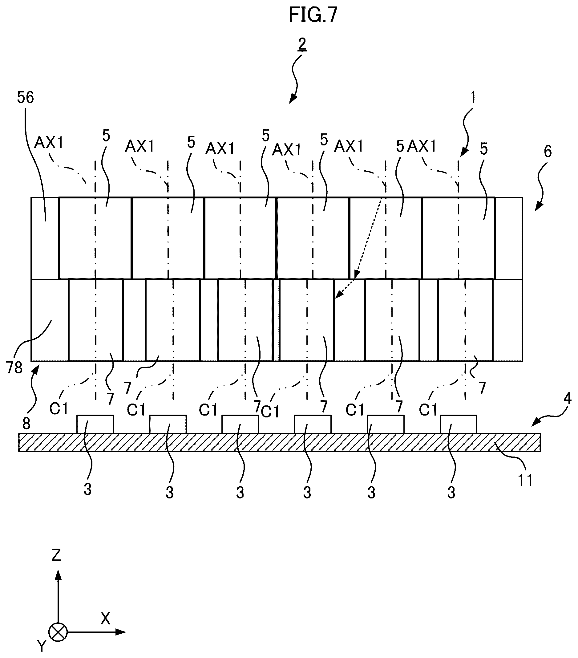 Patent US12105303 Figure 7 – Optical member and image reading device