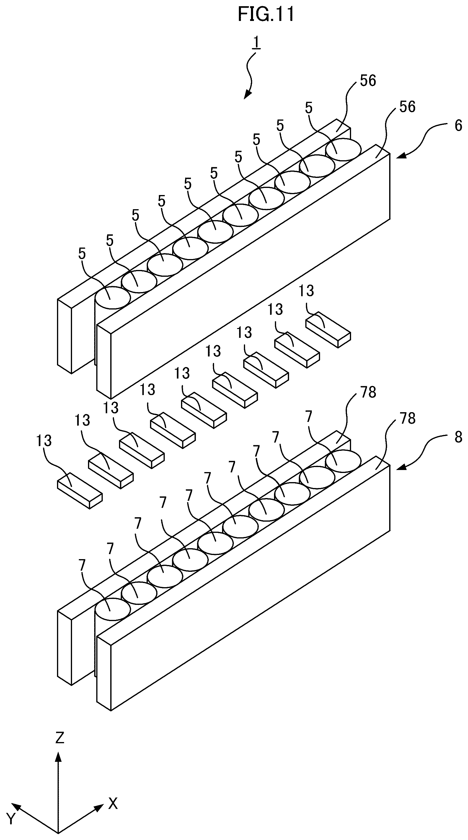 Patent US12105303 Figure 11 – Optical member and image reading device