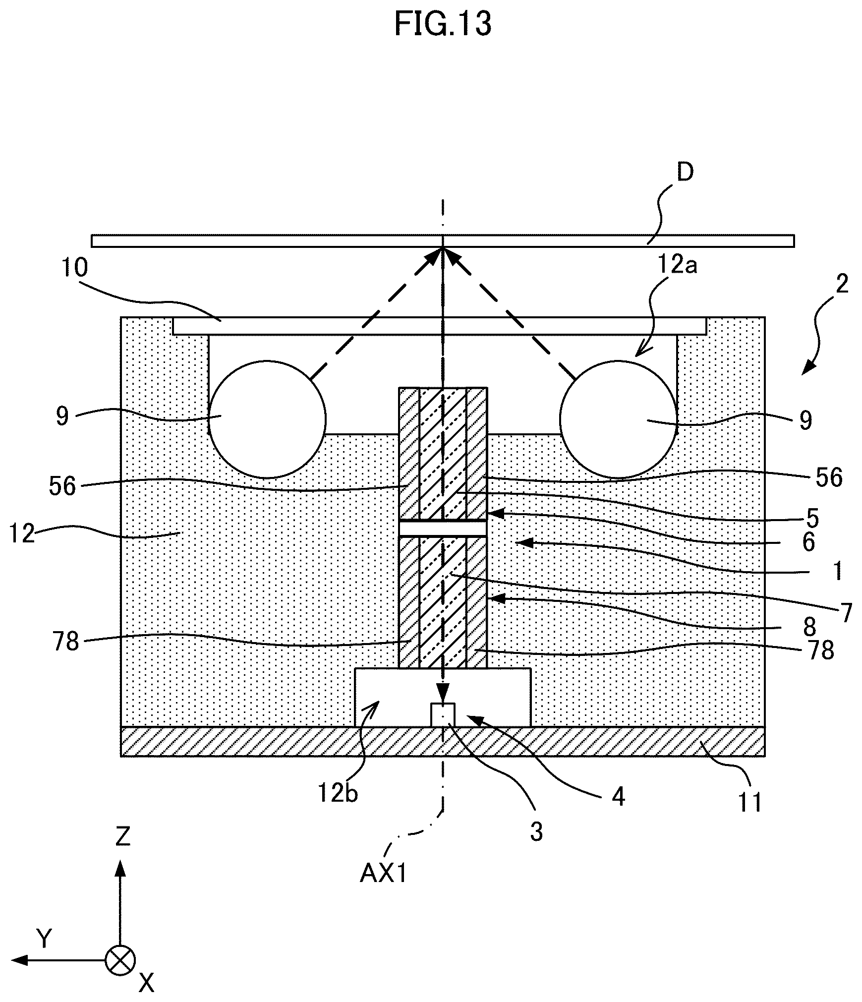 Patent US12105303 Figure 13 – Optical member and image reading device
