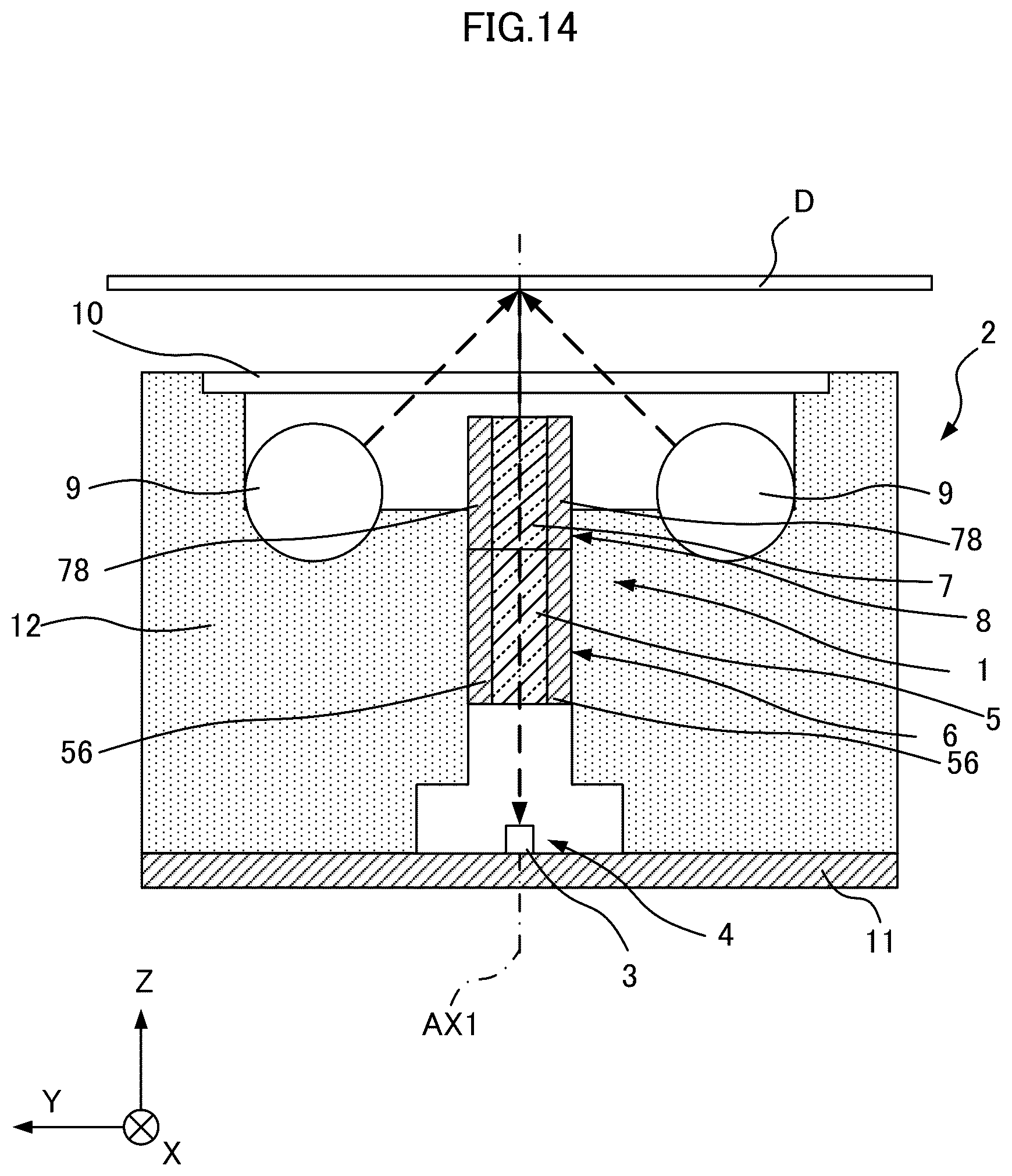 Patent US12105303 Figure 14 – Optical member and image reading device