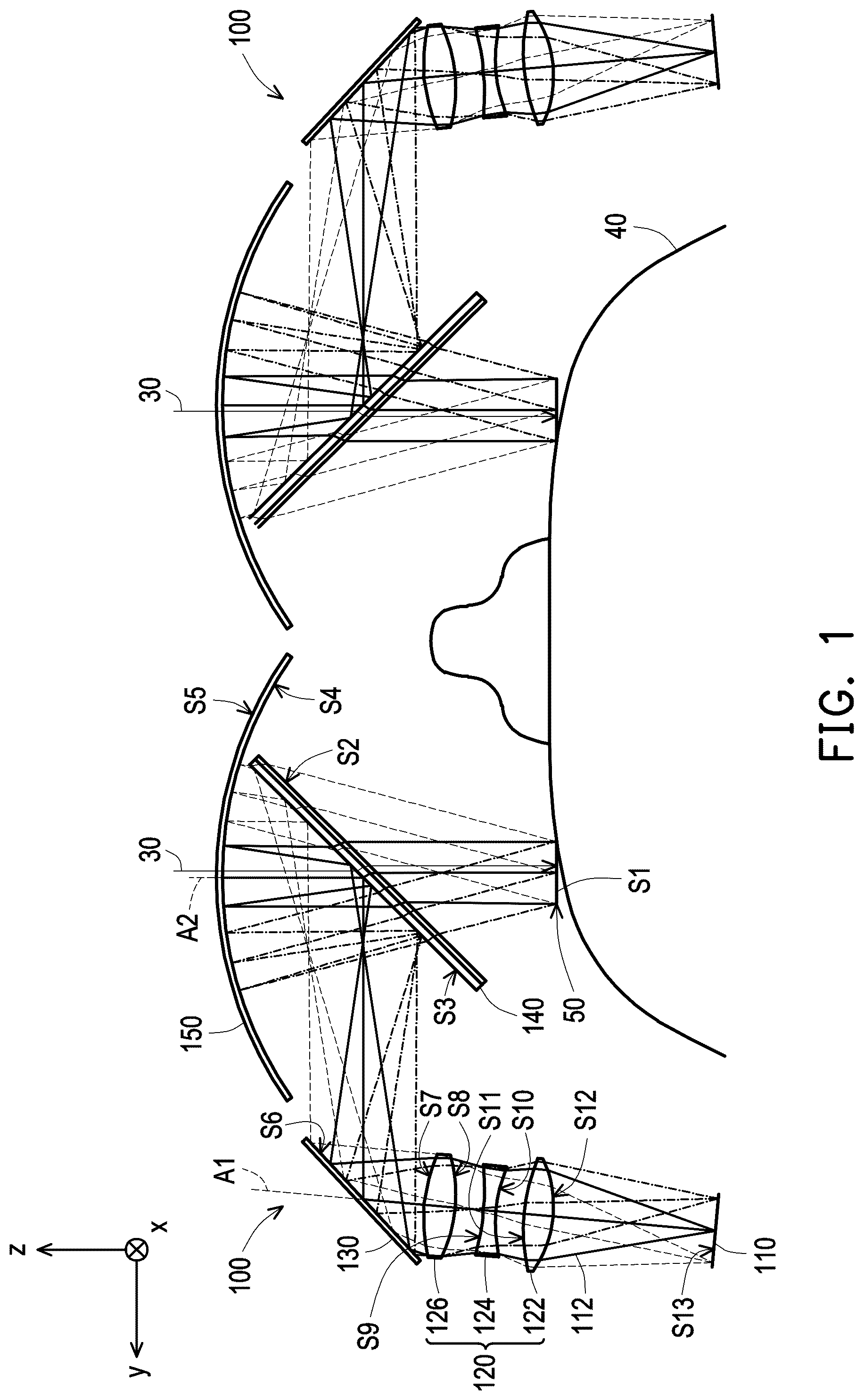 Patent US12105304 Figure 1 – Augmented reality display device