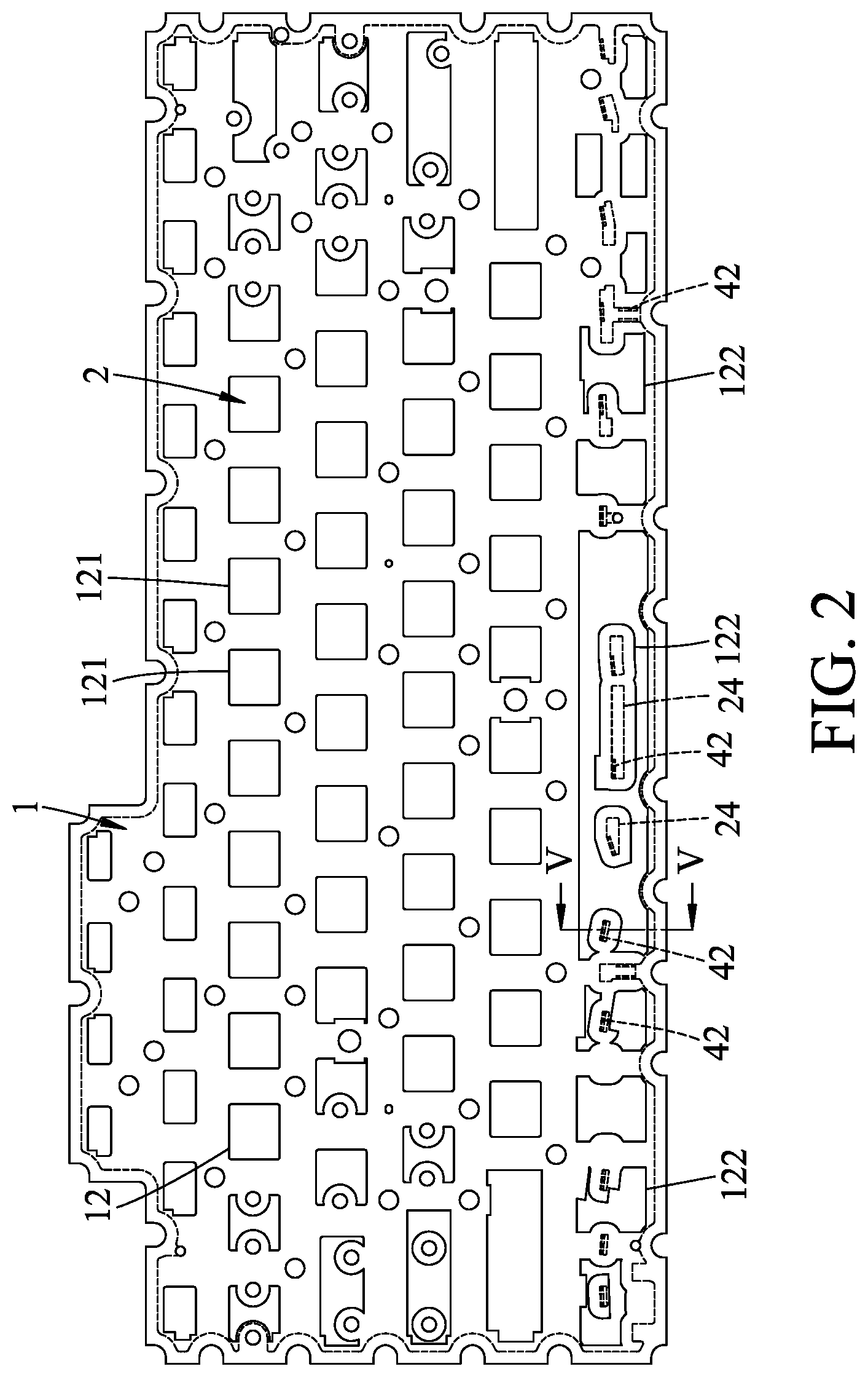 Patent US12105312 Figure 2 – Light emitting module for luminous keyboard