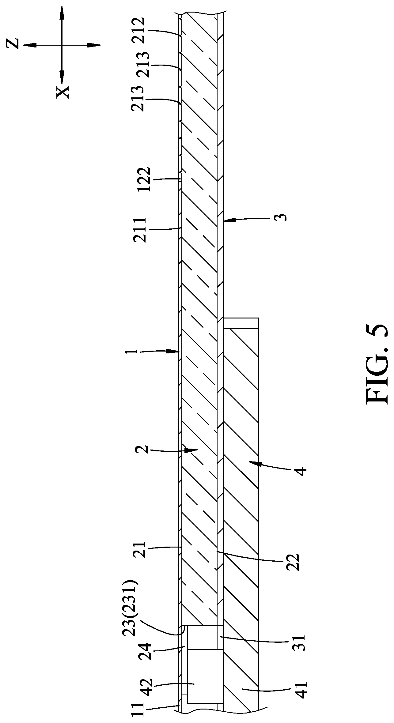 Patent US12105312 Figure 5 – Light emitting module for luminous keyboard