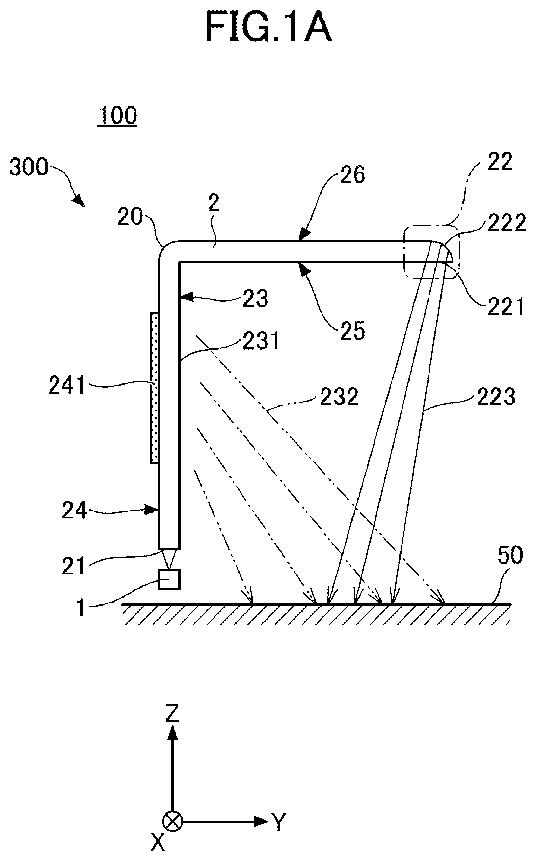 Patent US12105313 Figure 1 – Lighting device