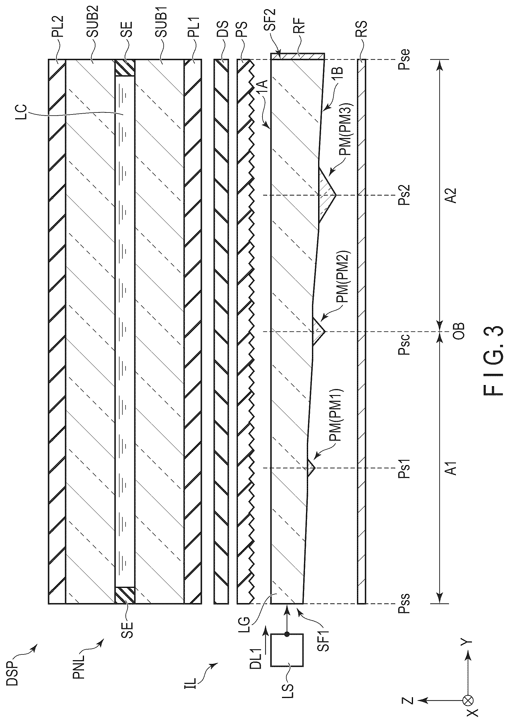 Patent US12105316 Figure 3 – Illumination device and display device