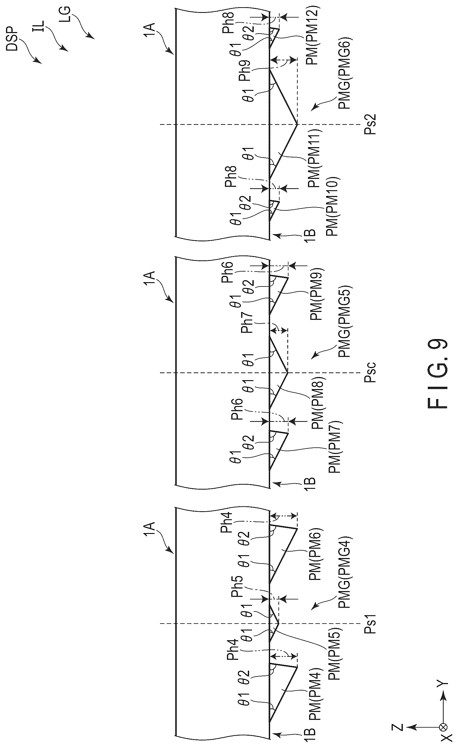 Patent US12105316 Figure 9 – Illumination device and display device