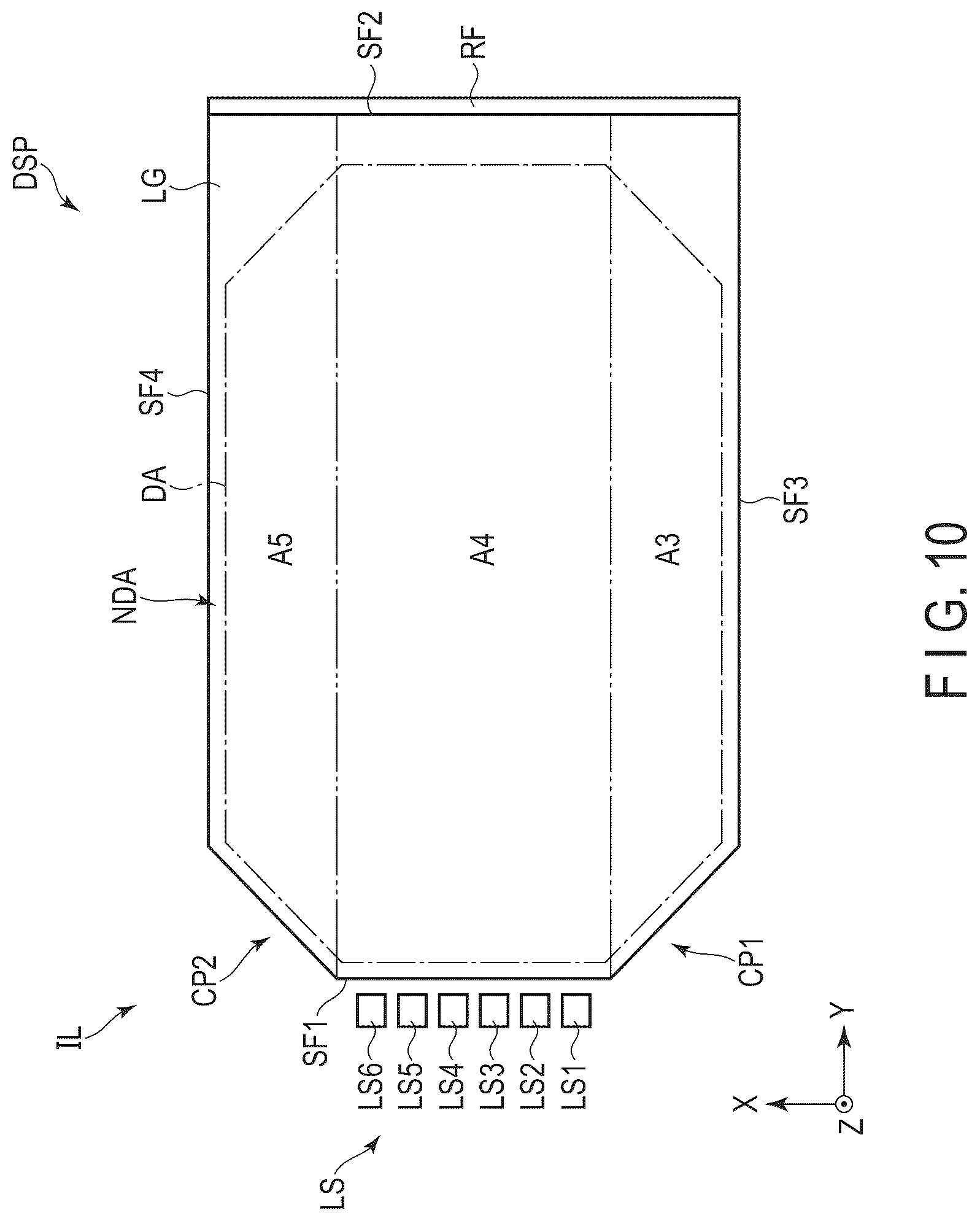 Patent US12105316 Figure 10 – Illumination device and display device