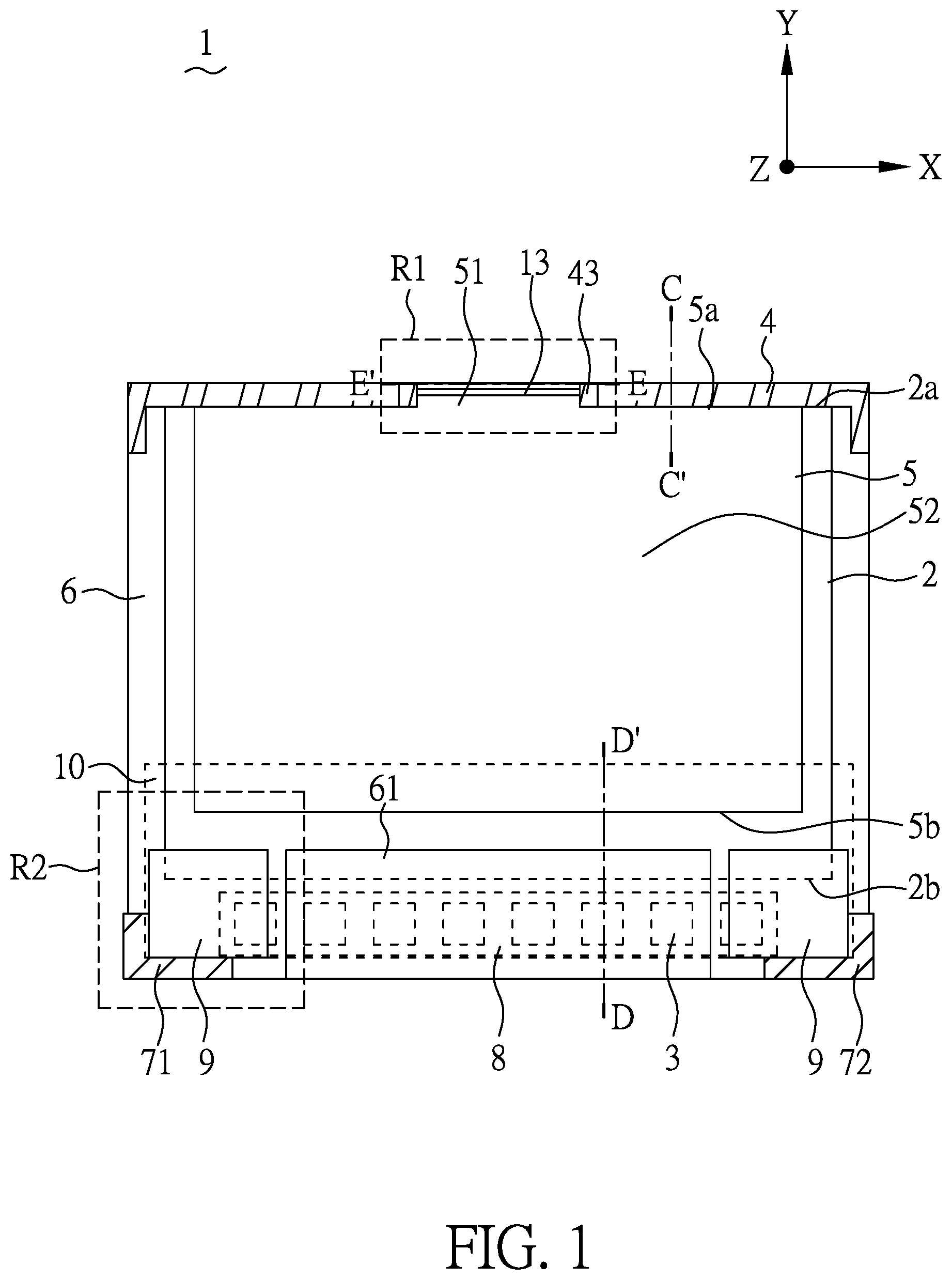 Patent US12105317 — Electronic device — Figure 1