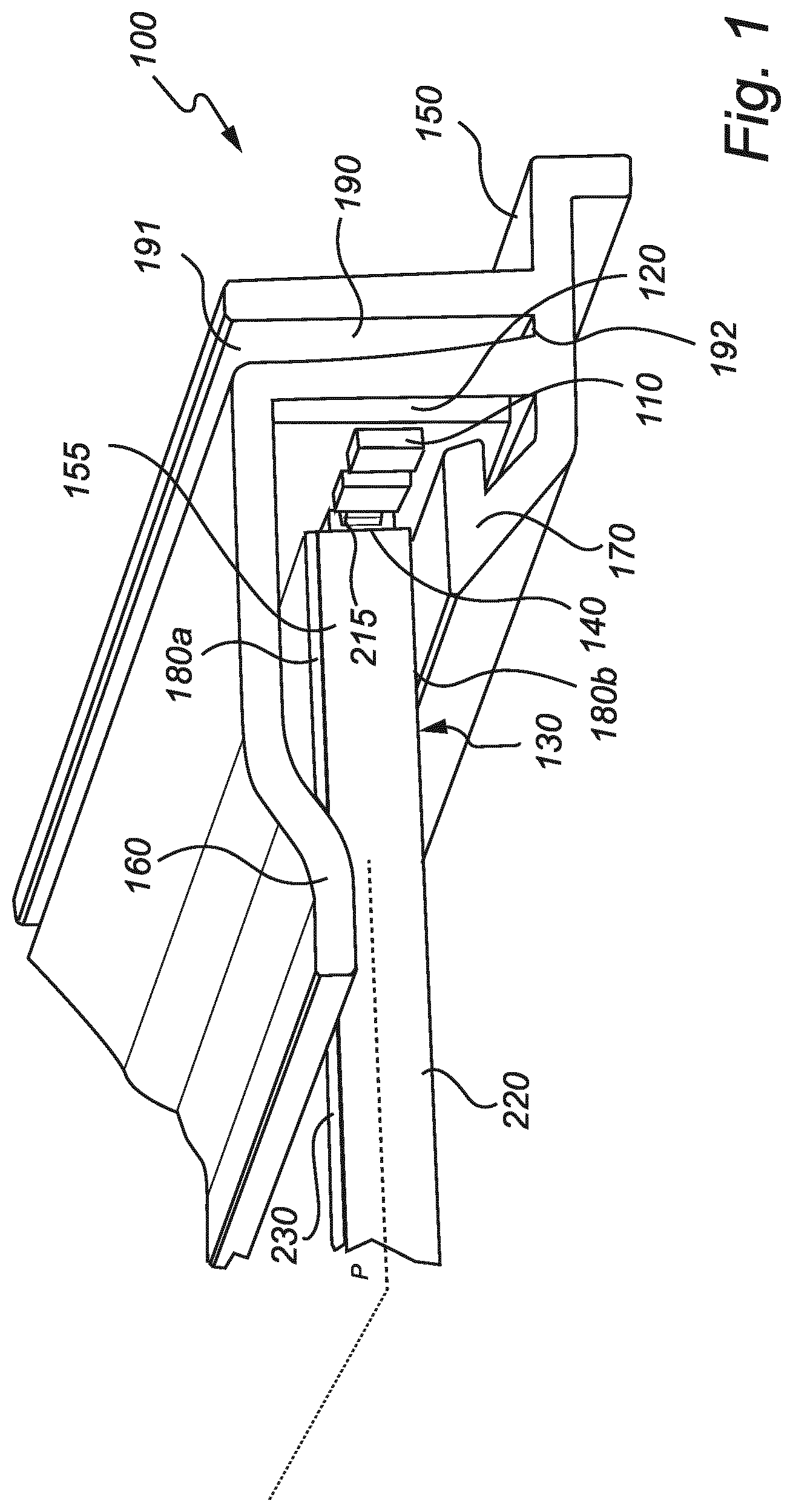 Patent US12105319 Figure 1 – Lighting arrangement with light guide element