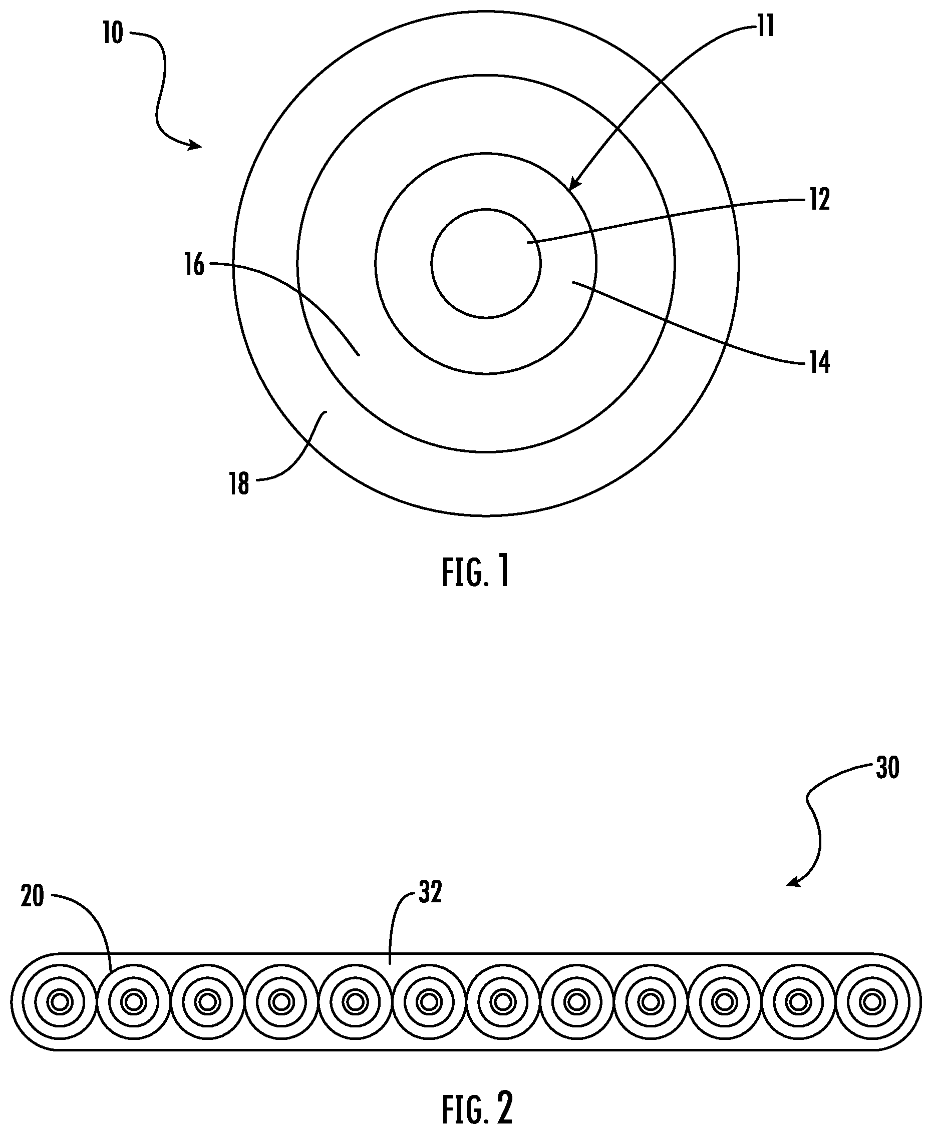 Patent US12105322 Figure 1 – Reduced diameter optical fiber with improved microbending