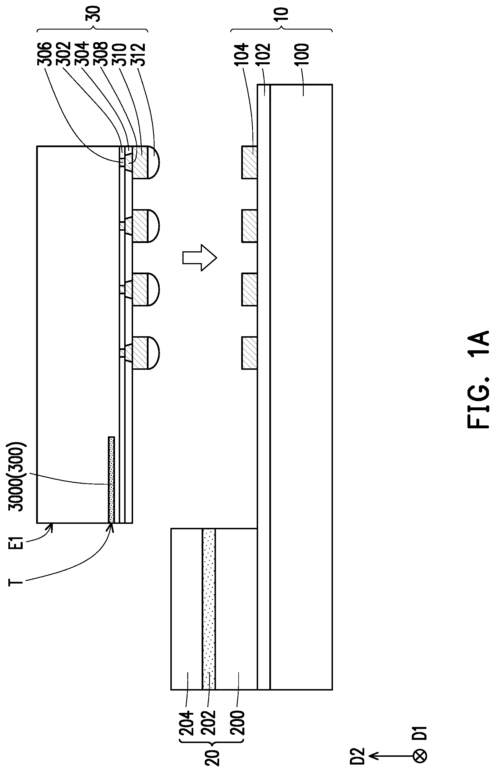 Patent US12105323 Figure 1 – Semiconductor package