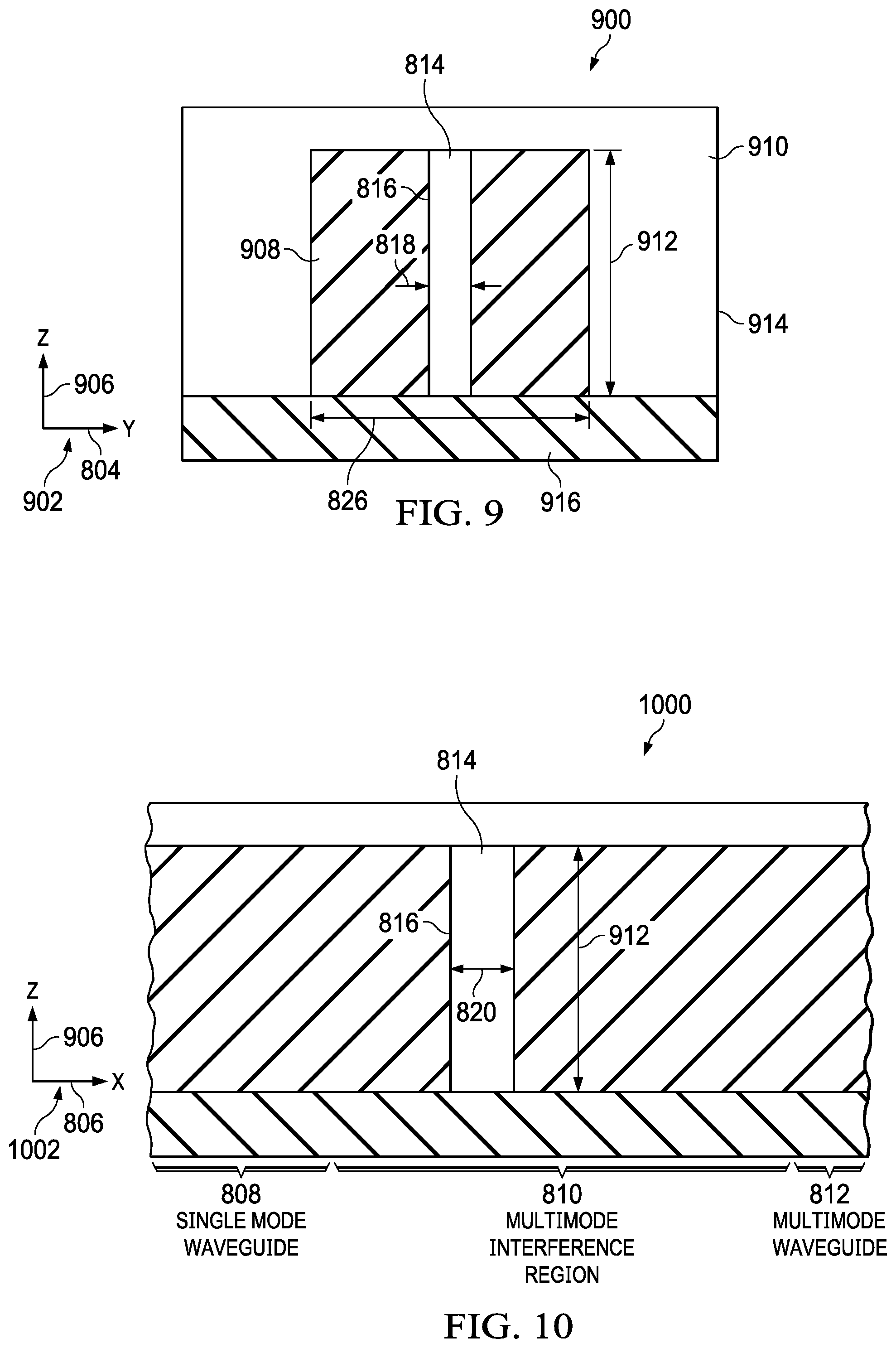 Patent US12105325 Figure 8 – Mode conversion waveguide system