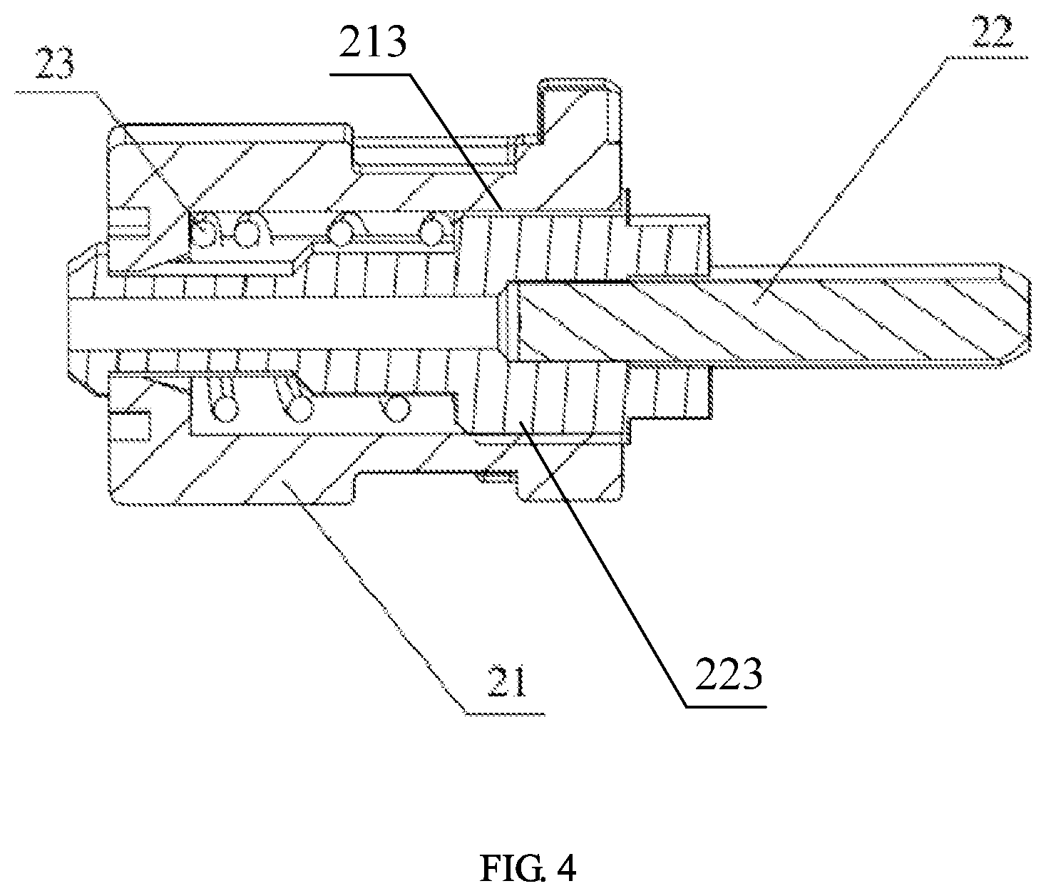 Patent US12105328 Figure 3 – Connection structure of an adapter and a connector