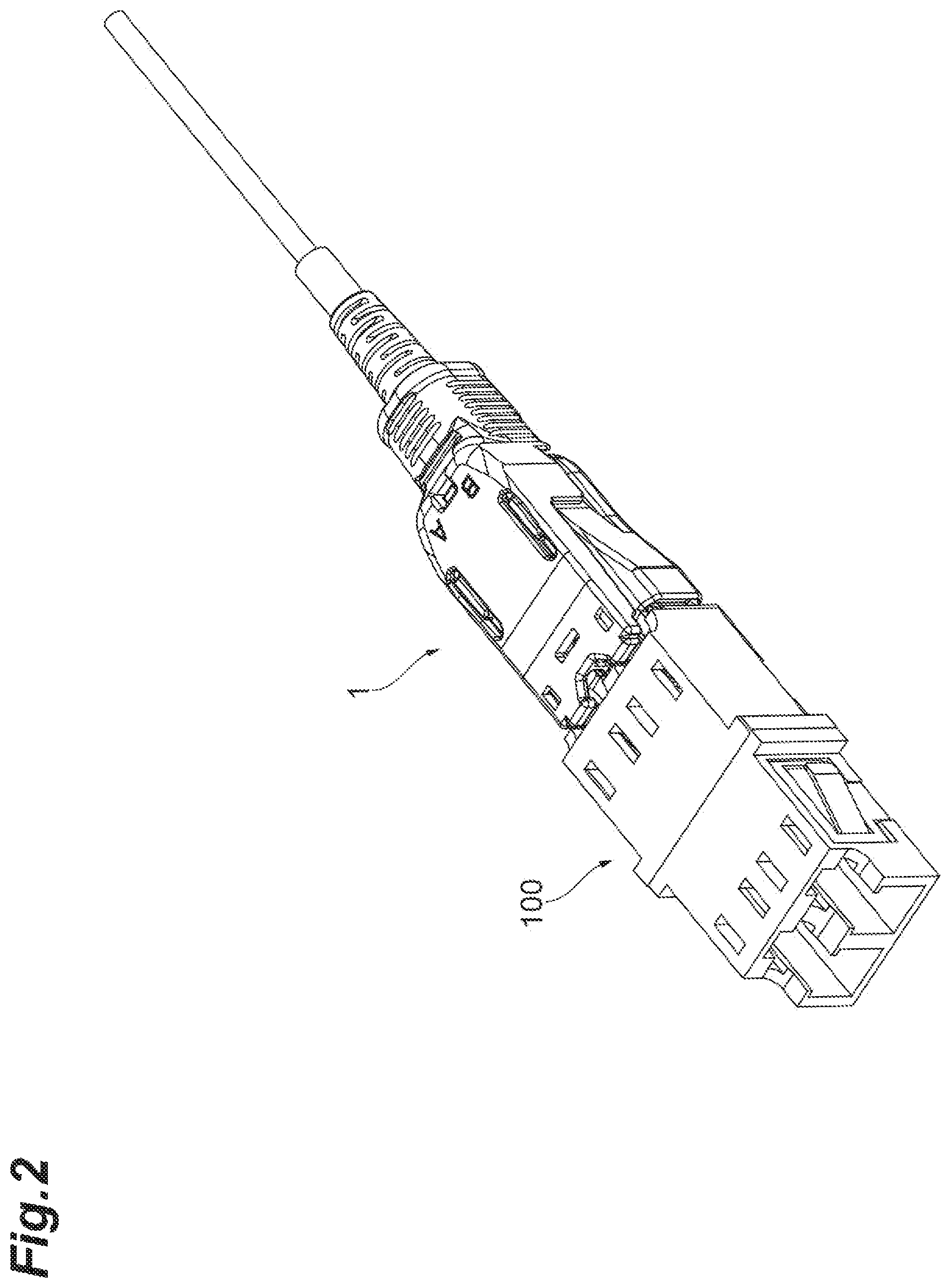 Patent US12105329 Figure 2 – Optical connector