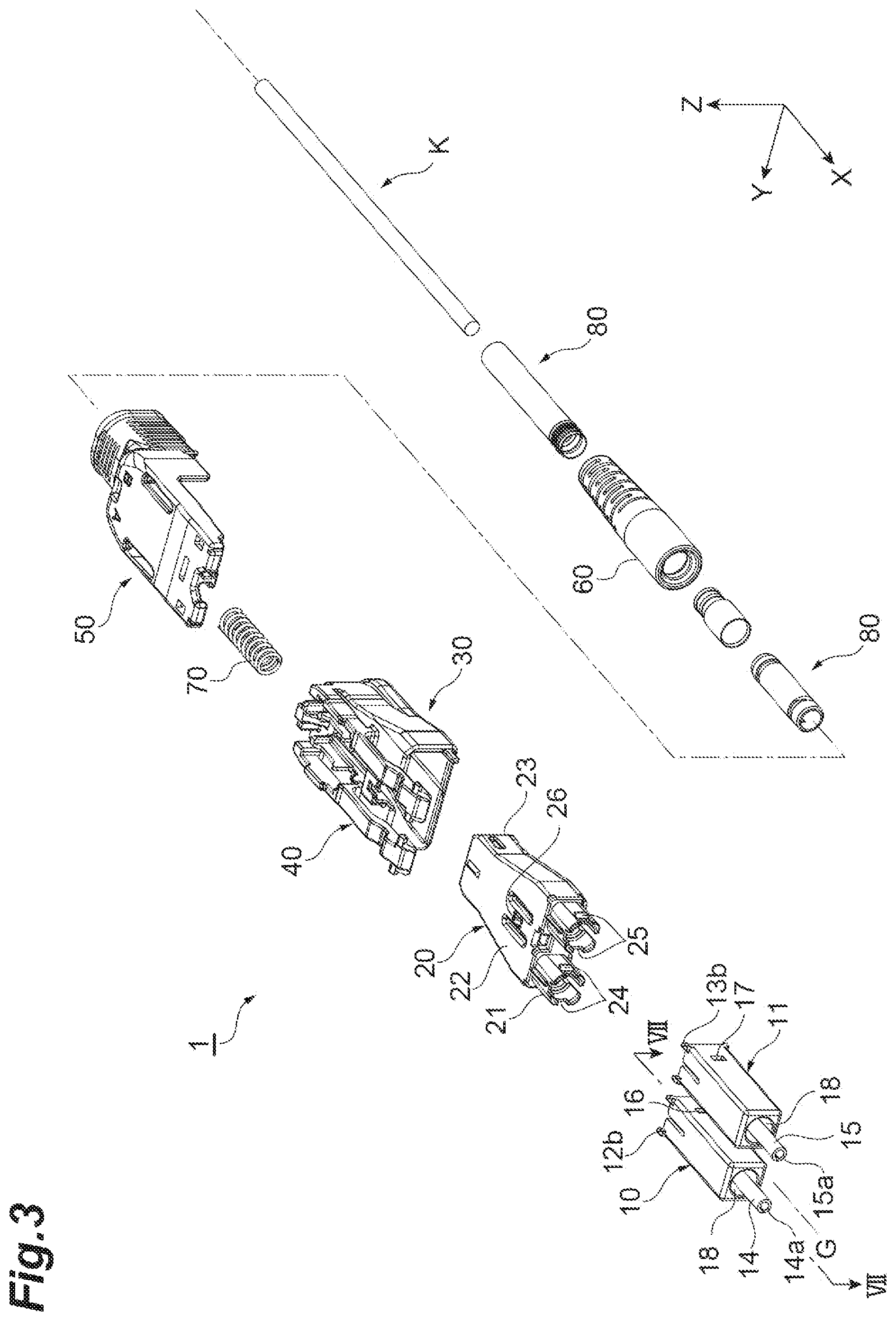 Patent US12105329 Figure 3 – Optical connector