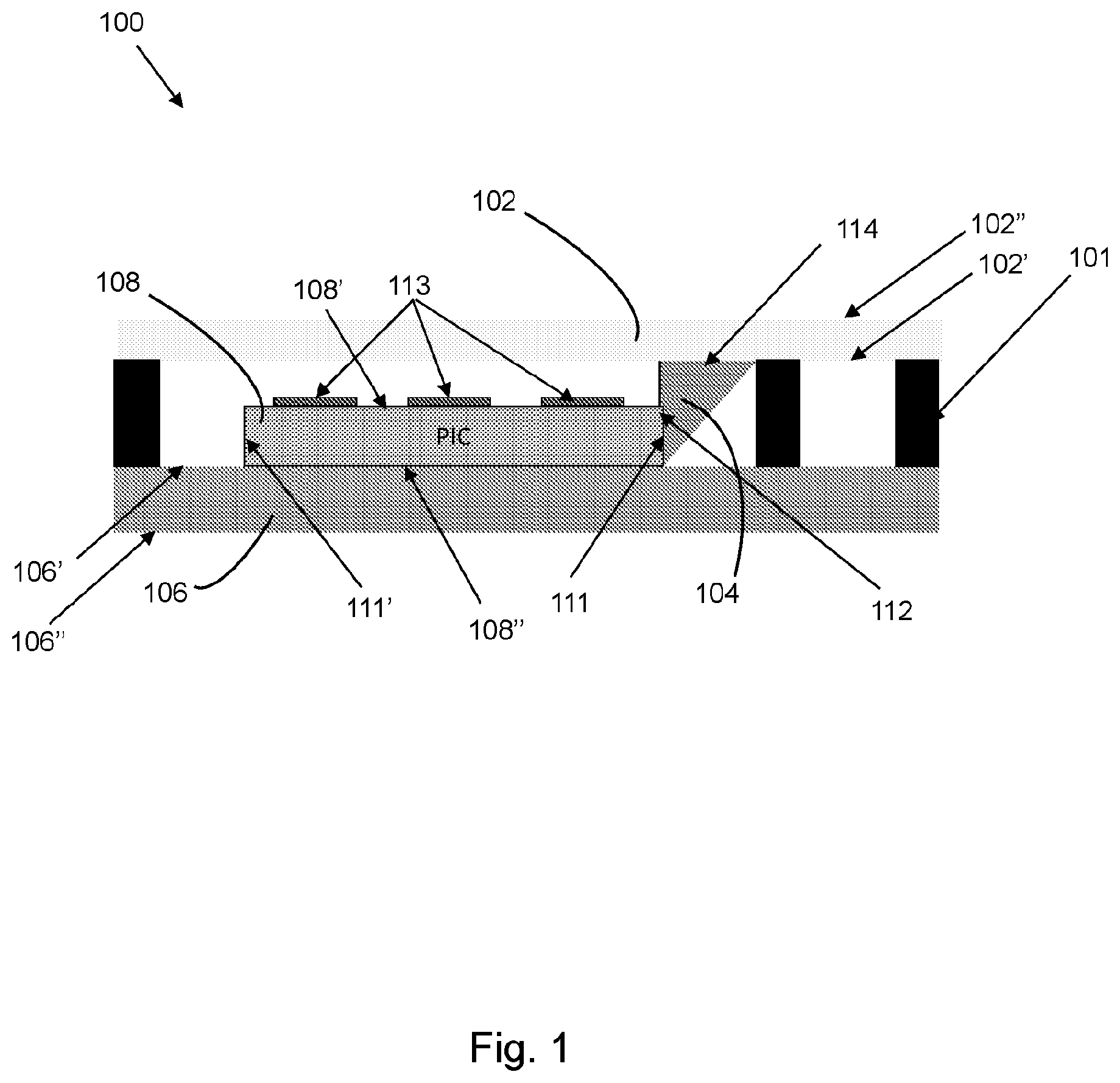 Patent US12105333 Figure 1 – Optical assemblies comprising a prism