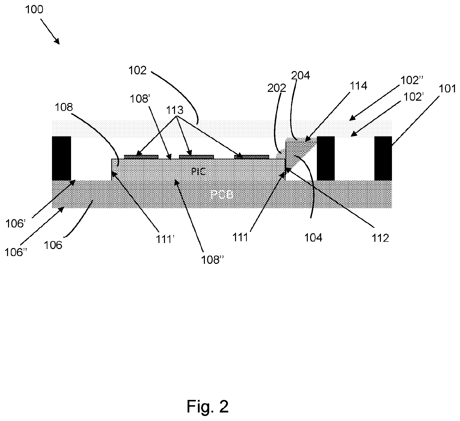 Patent US12105333 Figure 2 – Optical assemblies comprising a prism