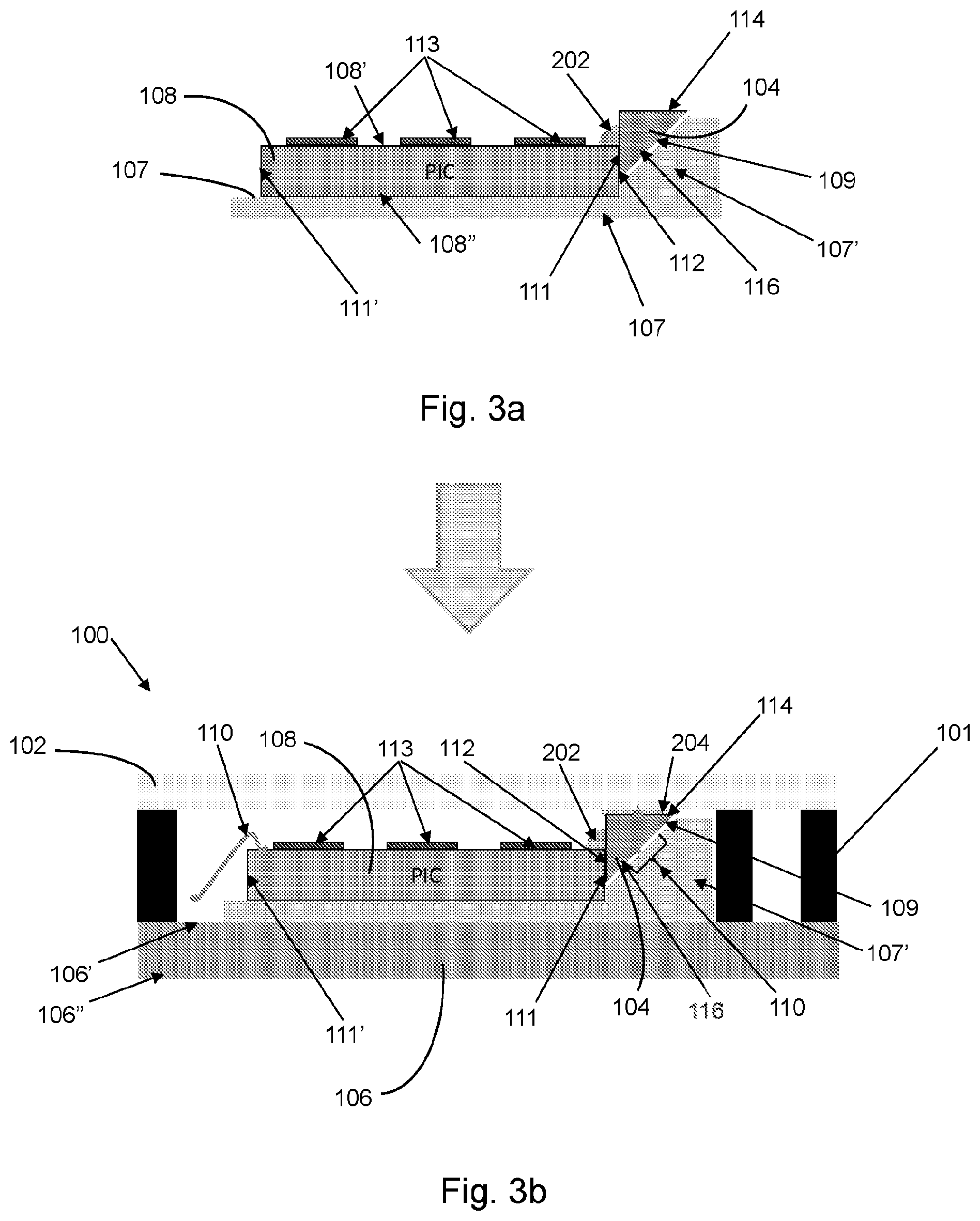 Patent US12105333 Figure 3 – Optical assemblies comprising a prism