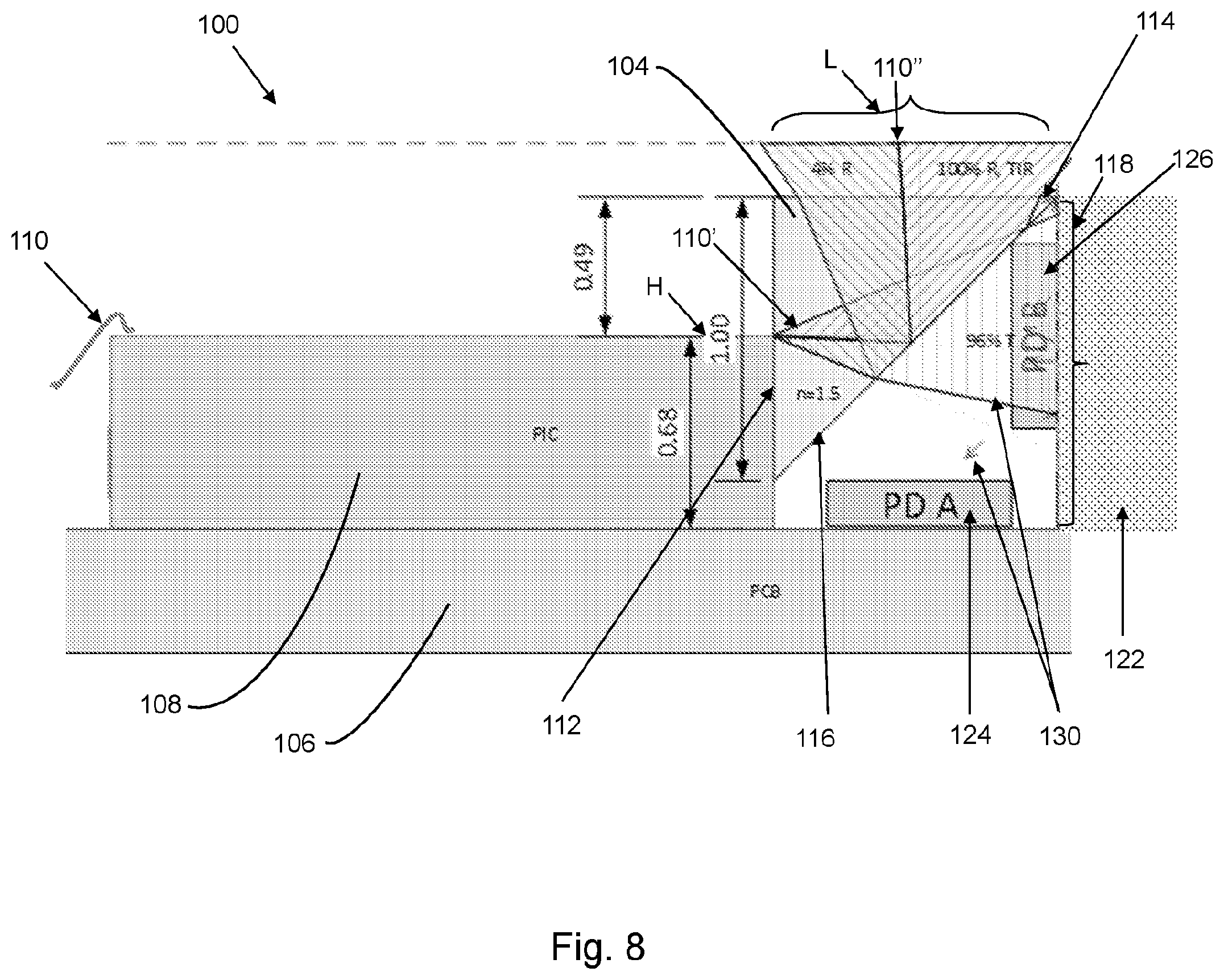Patent US12105333 Figure 8 – Optical assemblies comprising a prism