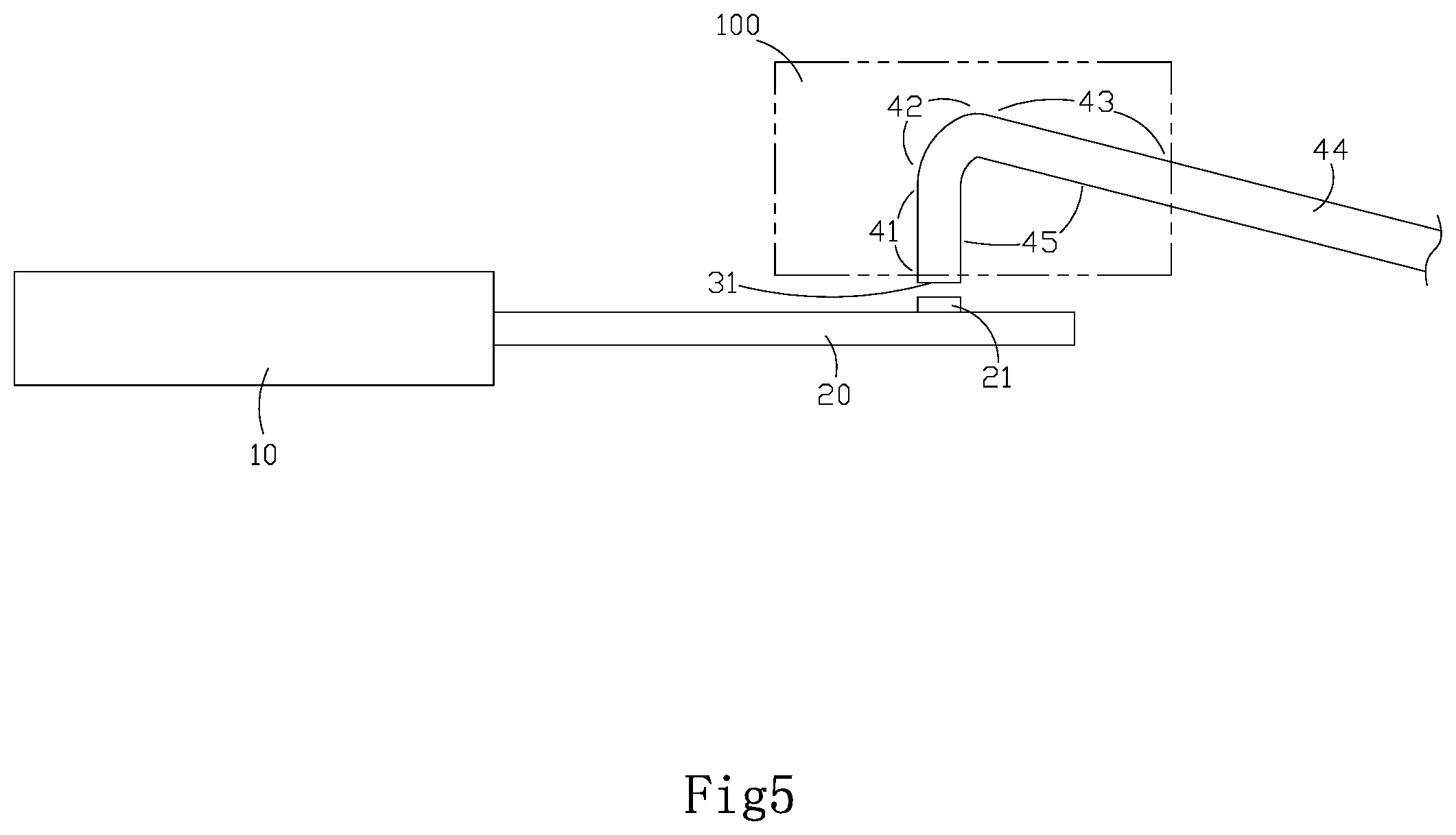 Patent US12105334 Figure 5 – Optical fiber signal direct guided optical module