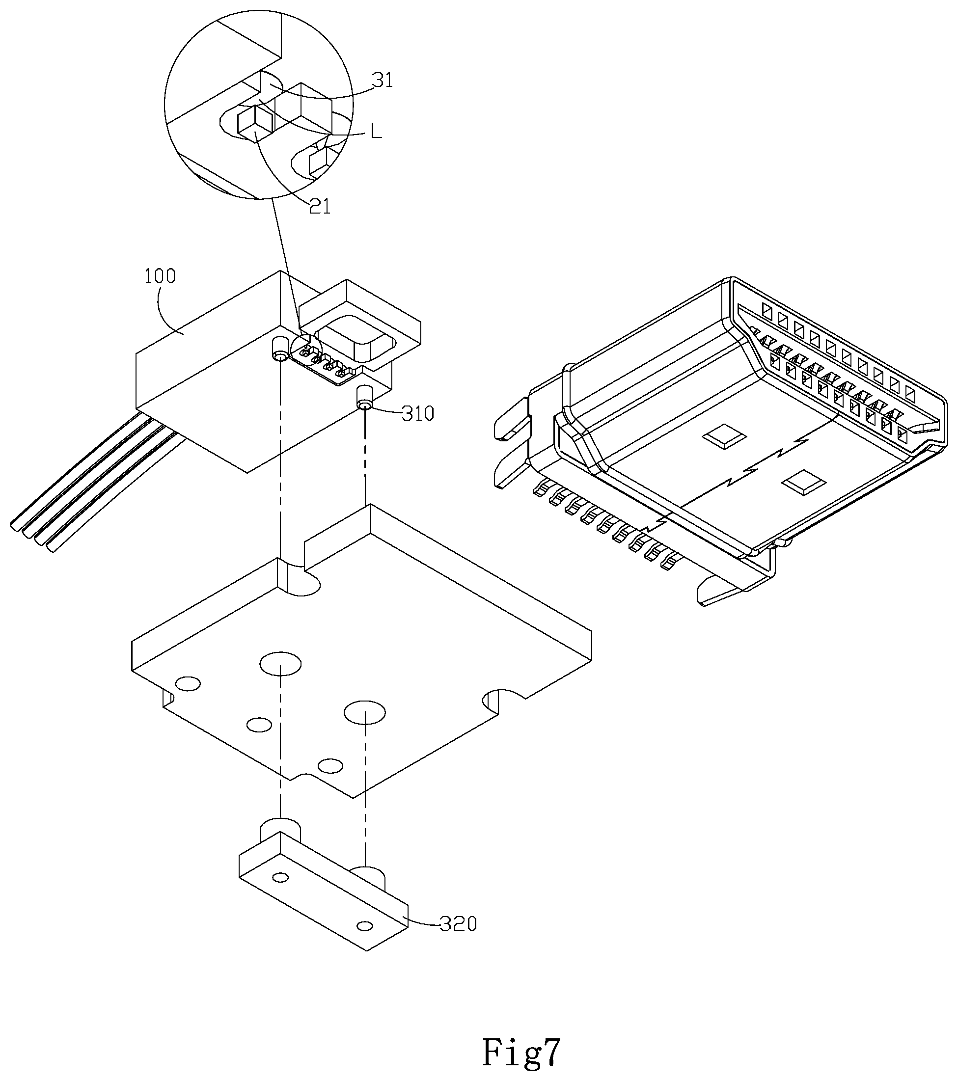 Patent US12105334 Figure 7 – Optical fiber signal direct guided optical module
