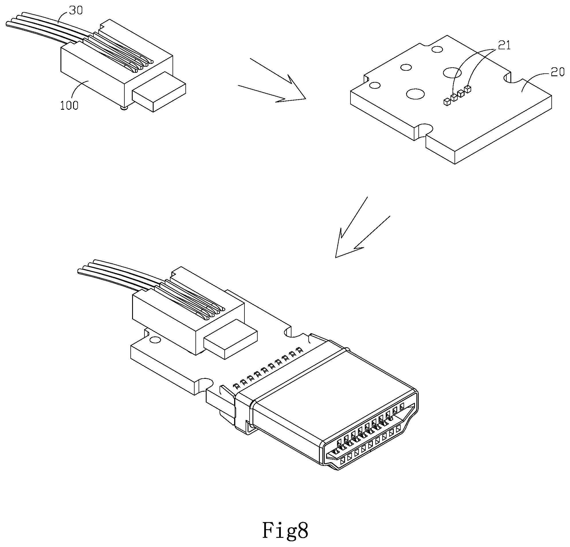 Patent US12105334 Figure 8 – Optical fiber signal direct guided optical module