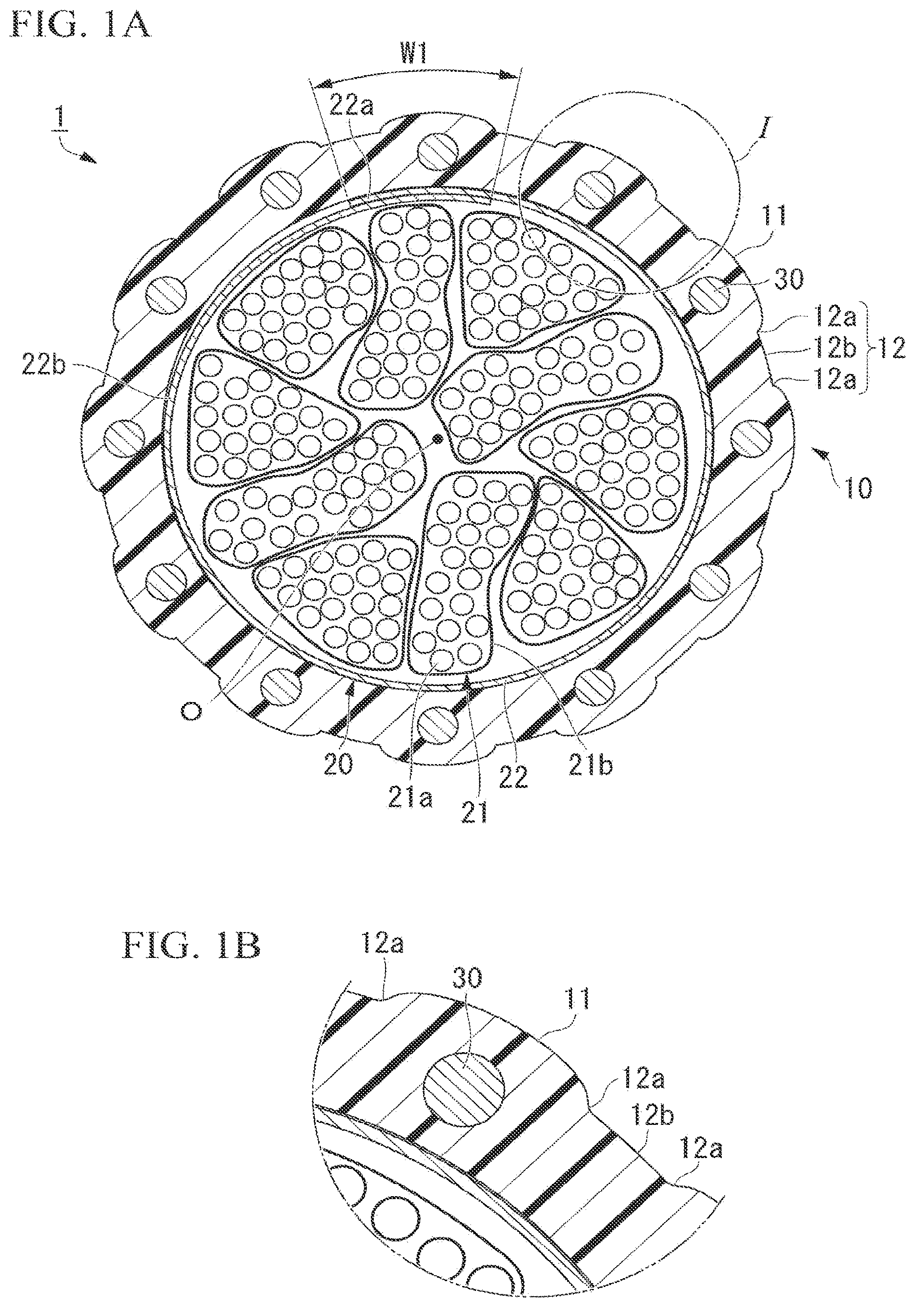 Patent US12105335 Figure 1 – Optical fiber cable