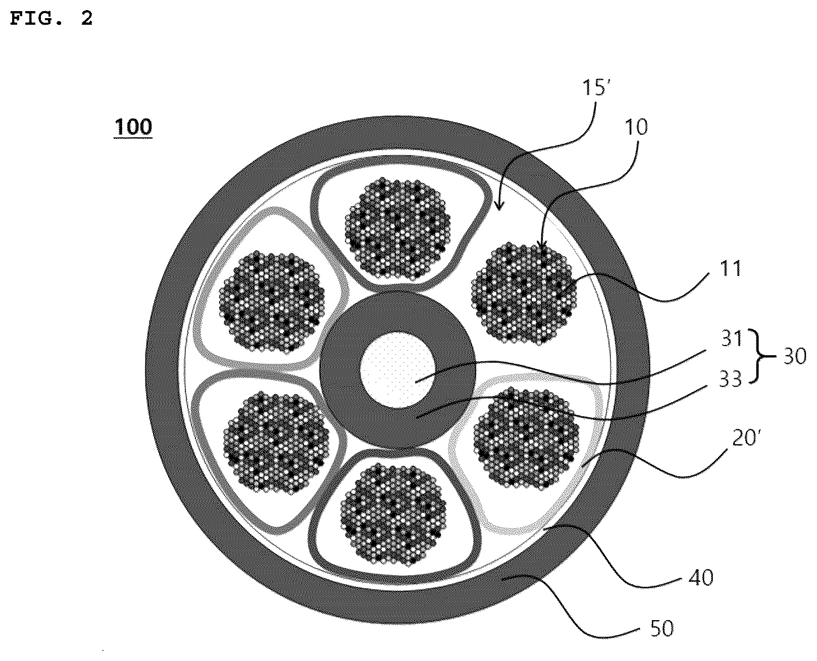 Patent US12105336 Figure 2 – Optical cable