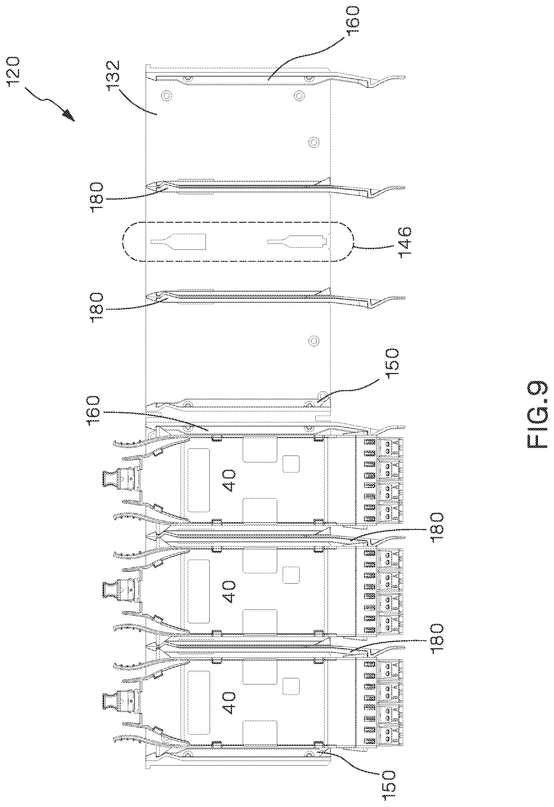 Patent US12105338 Figure 13 – Modular fiber optic tray