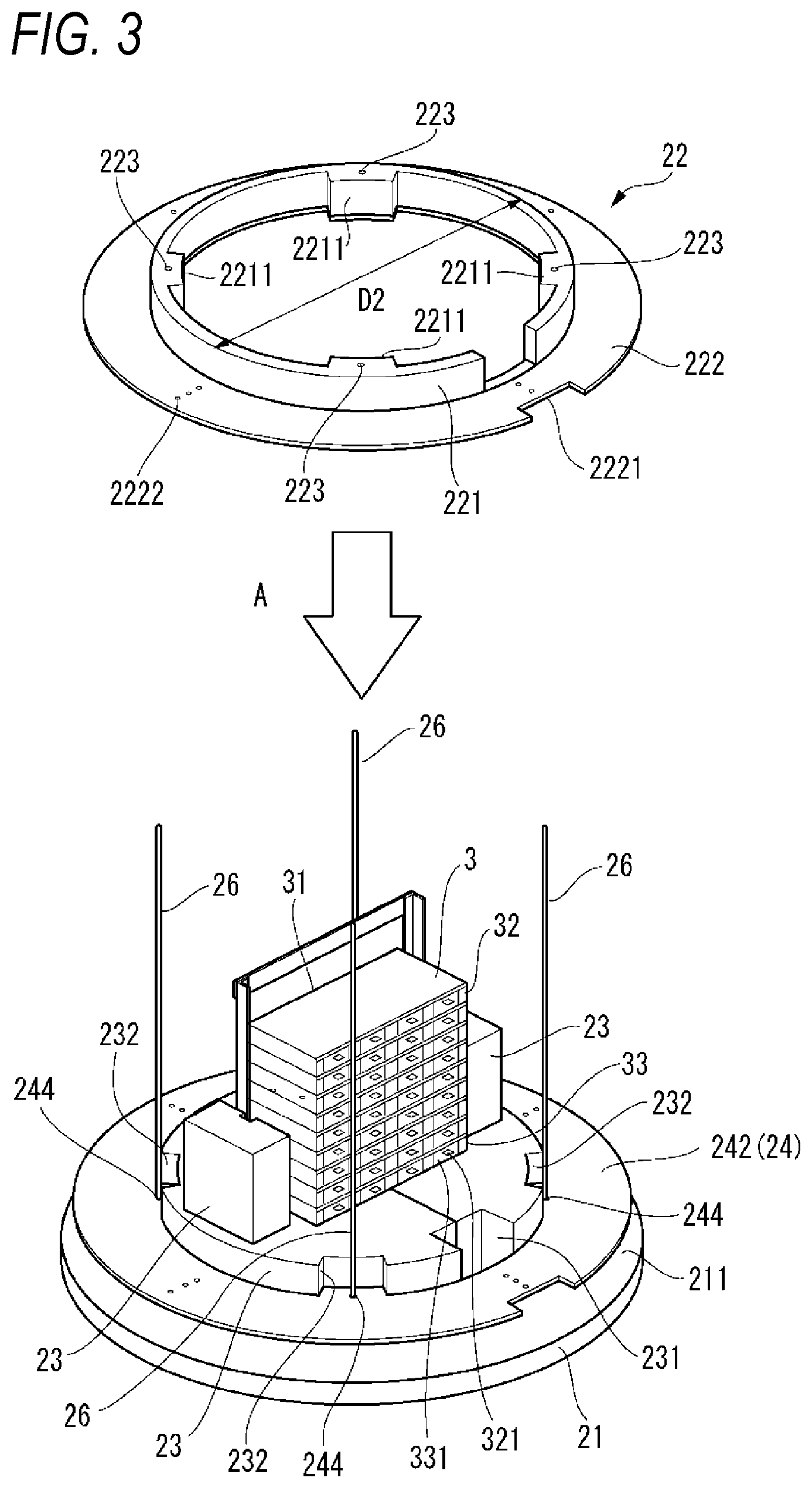 Patent US12105339 Figure 3 – Wiring module, frame body for wiring module, and forming method for forming wiring module