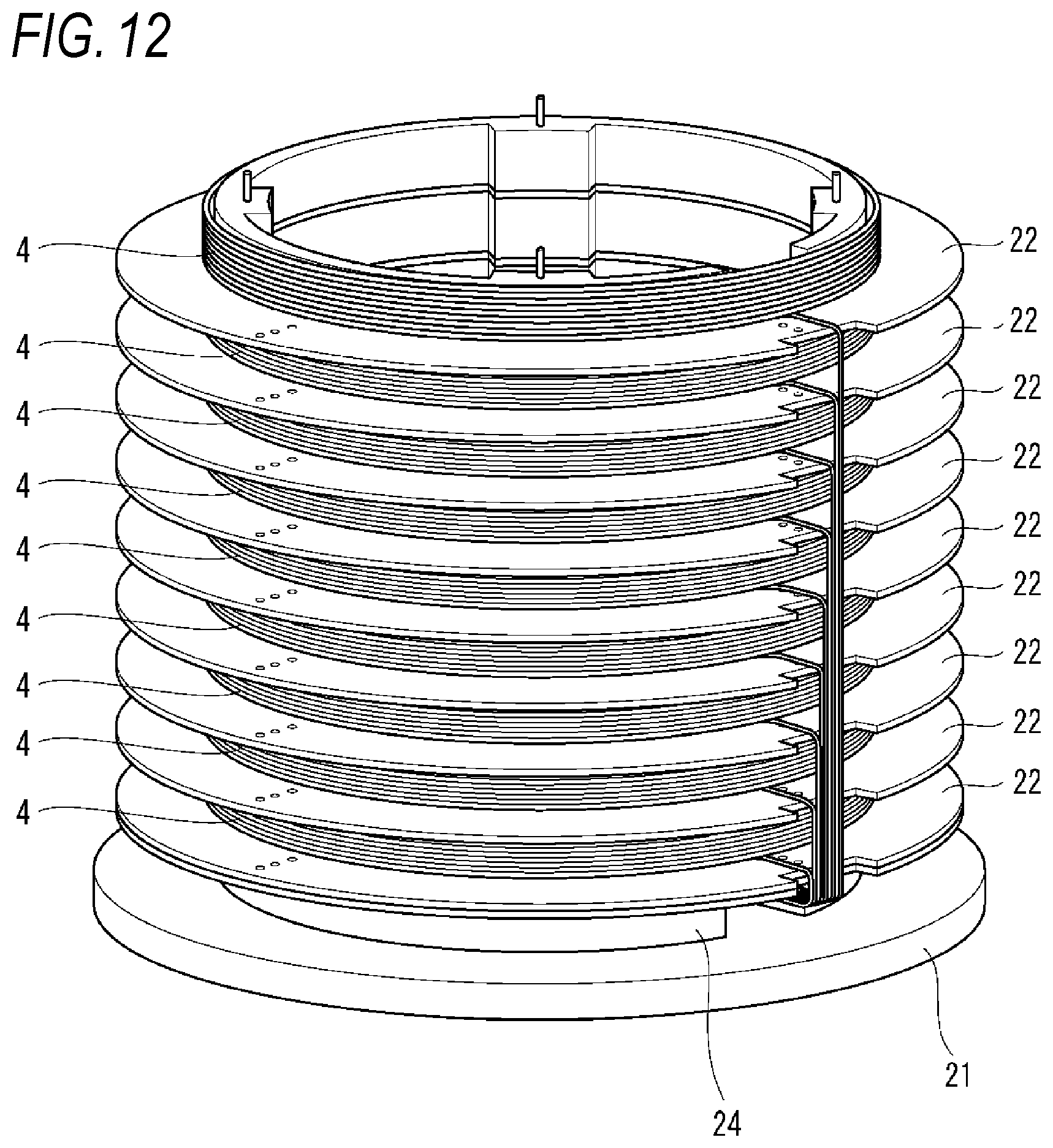 Patent US12105339 Figure 12 – Wiring module, frame body for wiring module, and forming method for forming wiring module