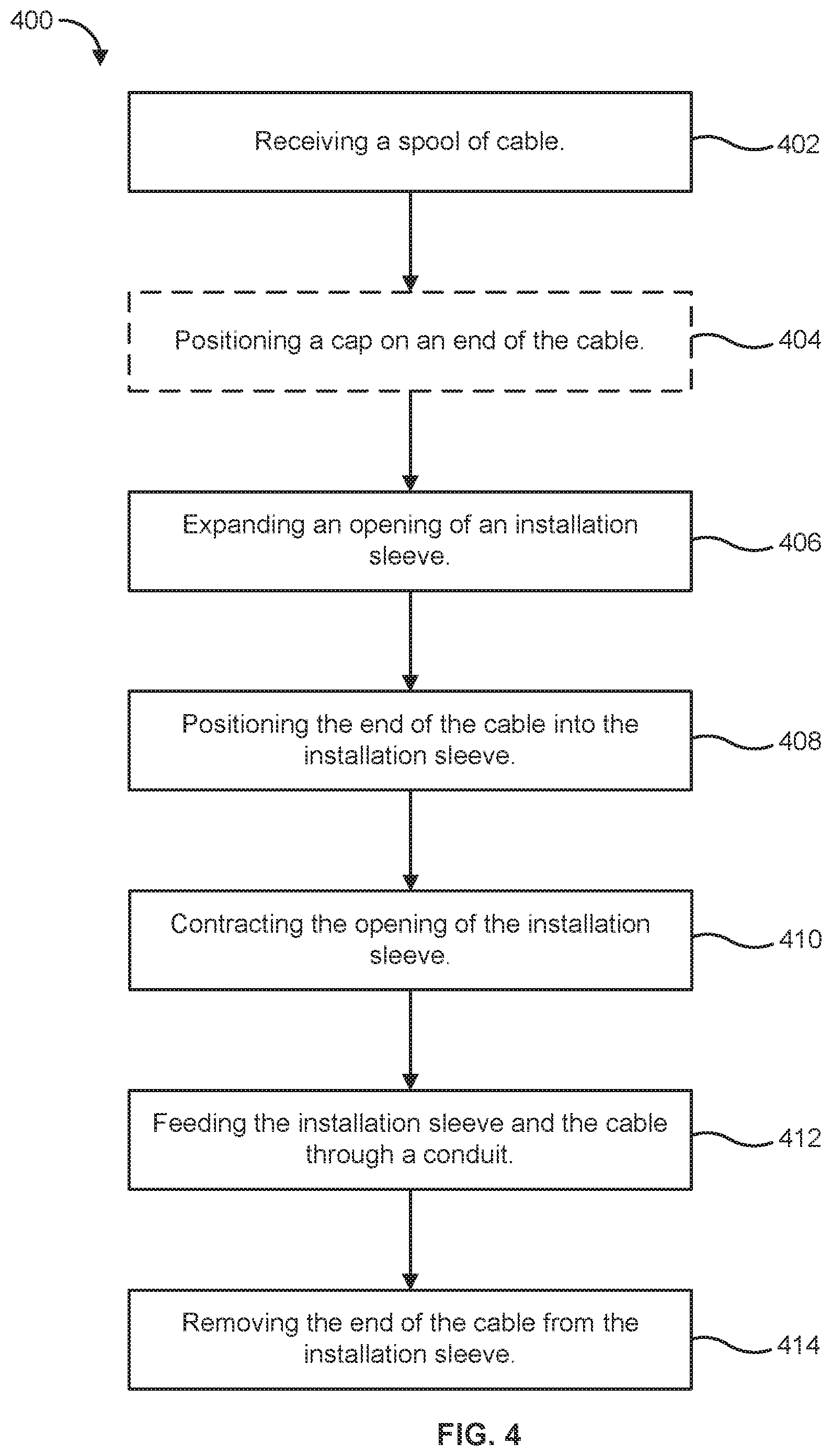 Patent US12105340 Figure 3 – Cable installation using parachute