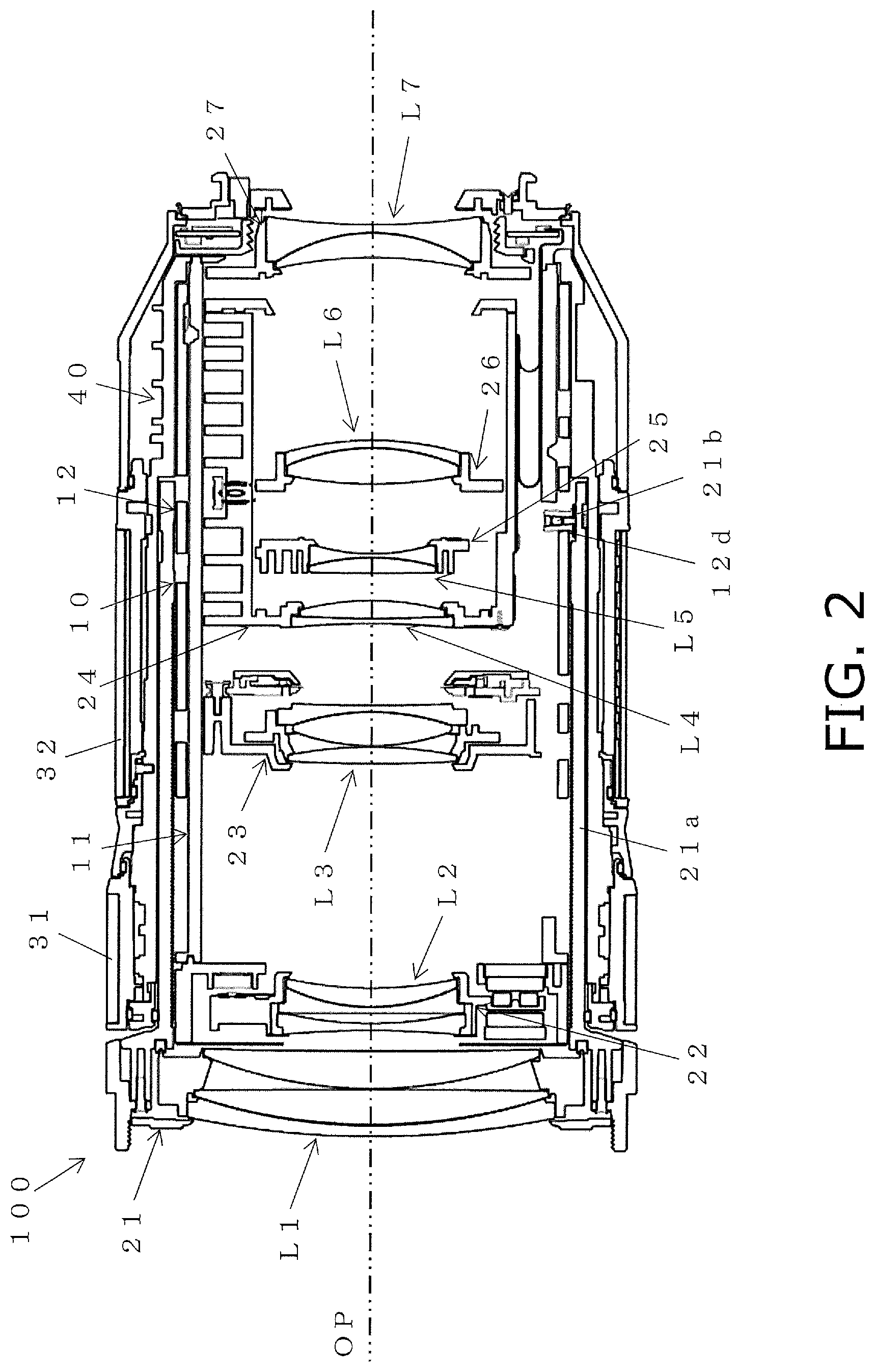 Patent US12105343 Figure 2 – Lens support mechanism, and lens barrel and camera provided with the lens support mechanism
