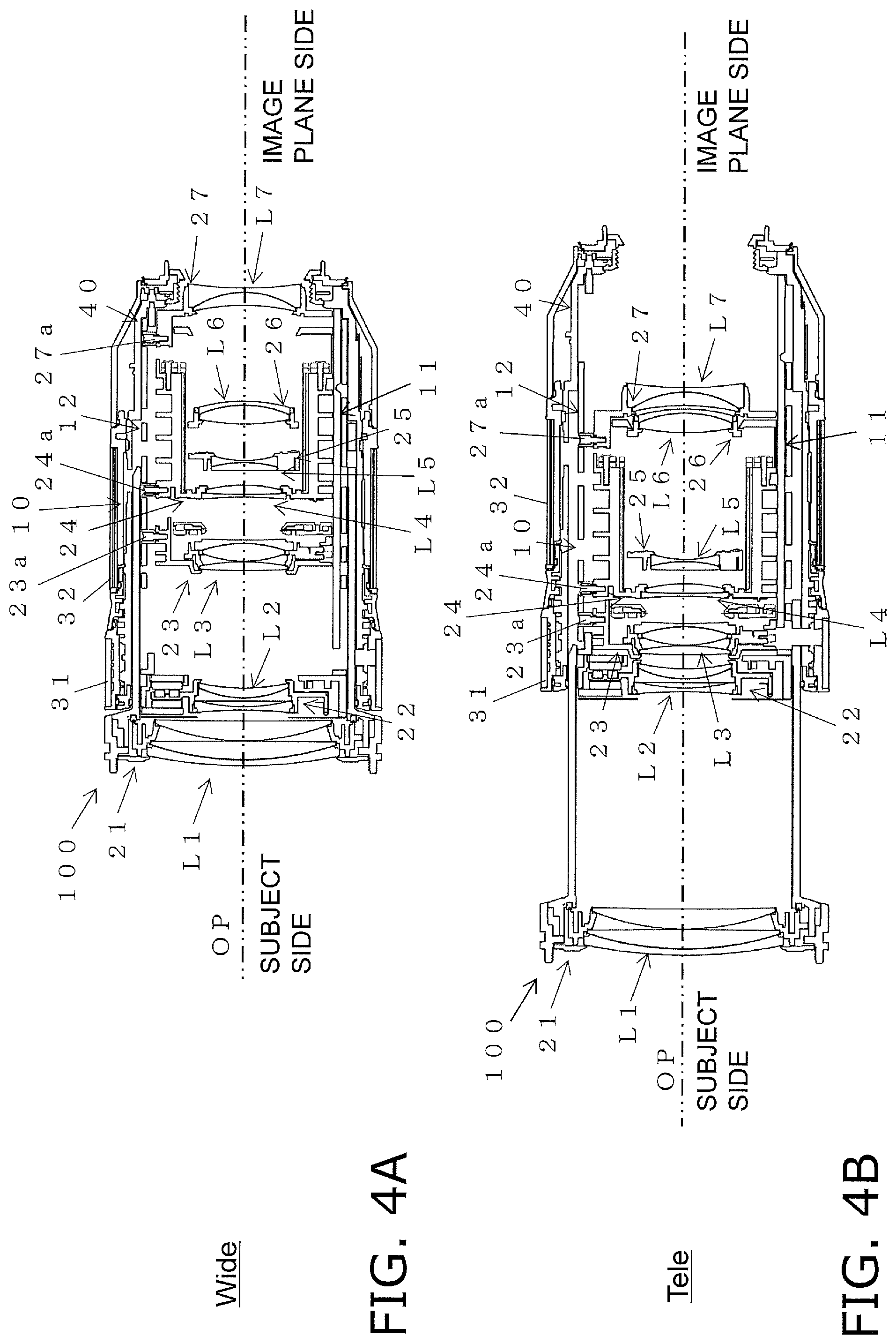 Patent US12105343 Figure 4 – Lens support mechanism, and lens barrel and camera provided with the lens support mechanism