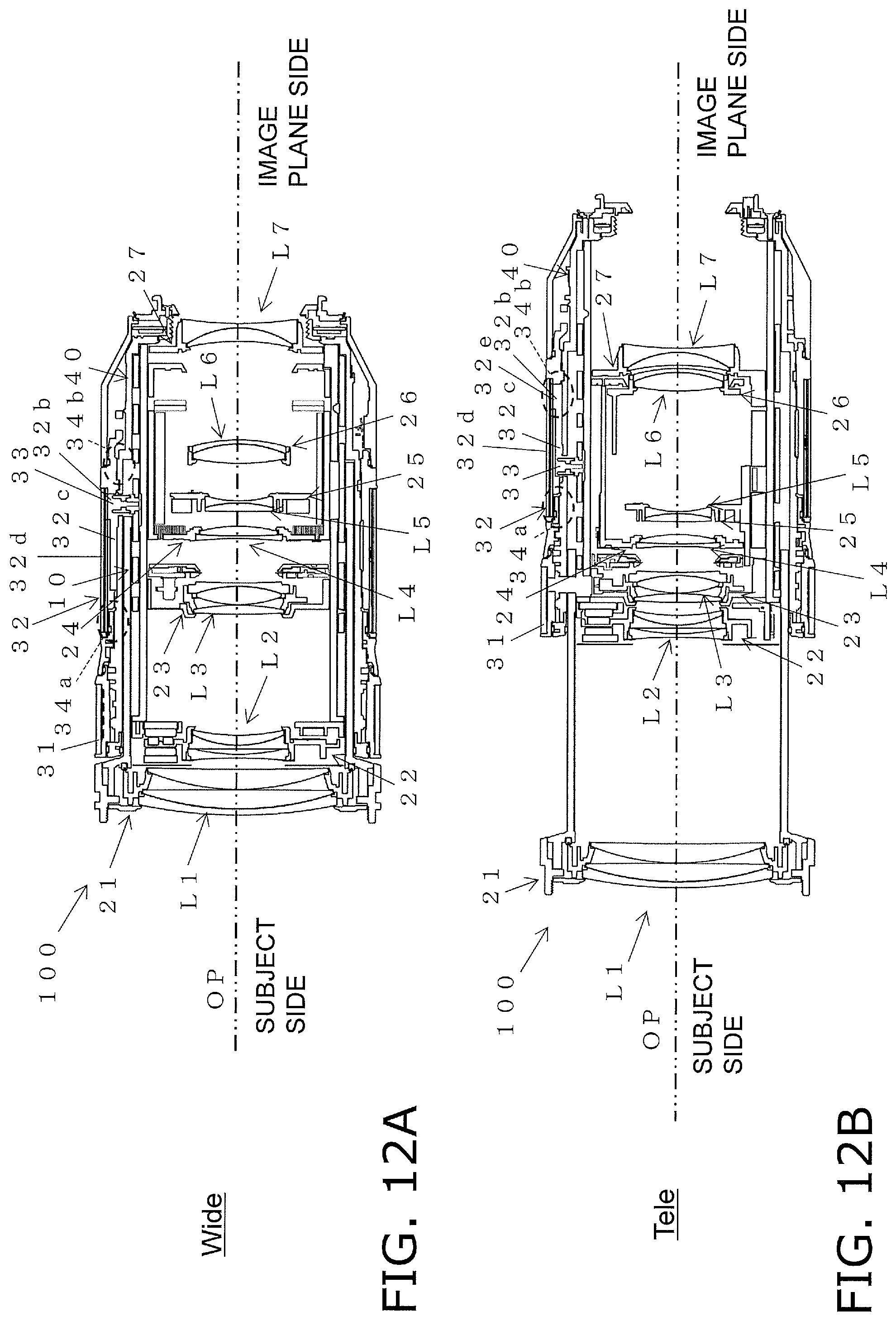 Patent US12105343 Figure 12 – Lens support mechanism, and lens barrel and camera provided with the lens support mechanism
