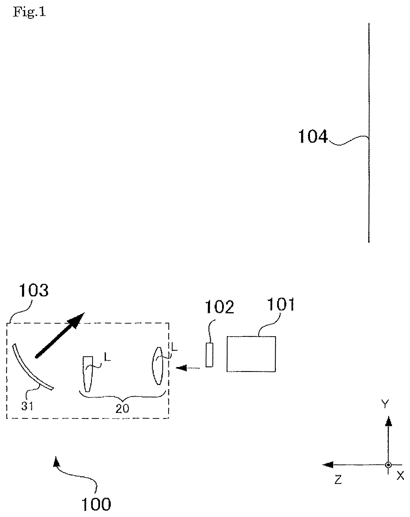Patent US12105344 Figure 1 – Lens barrel and image projection apparatus