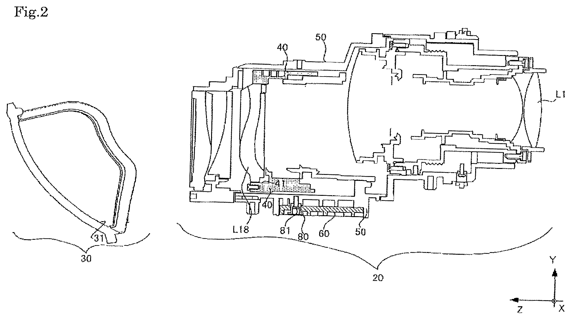 Patent US12105344 Figure 2 – Lens barrel and image projection apparatus