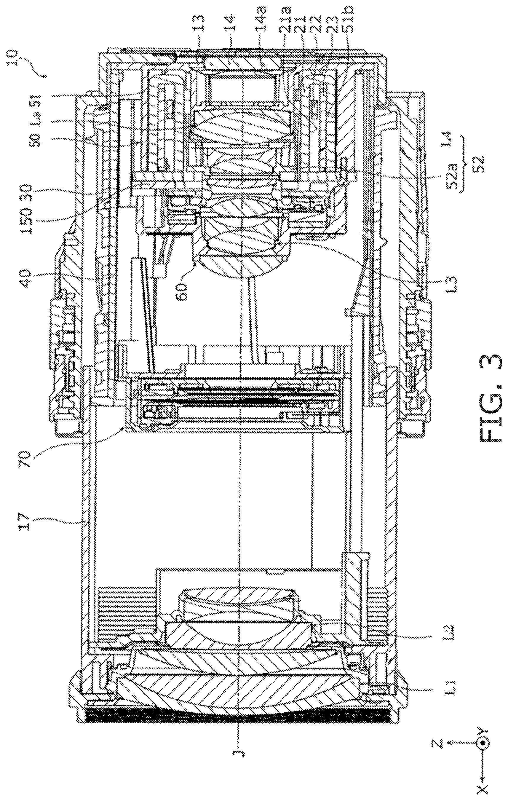 Patent US12105346 Figure 3 – Lens barrel and imaging device comprising same
